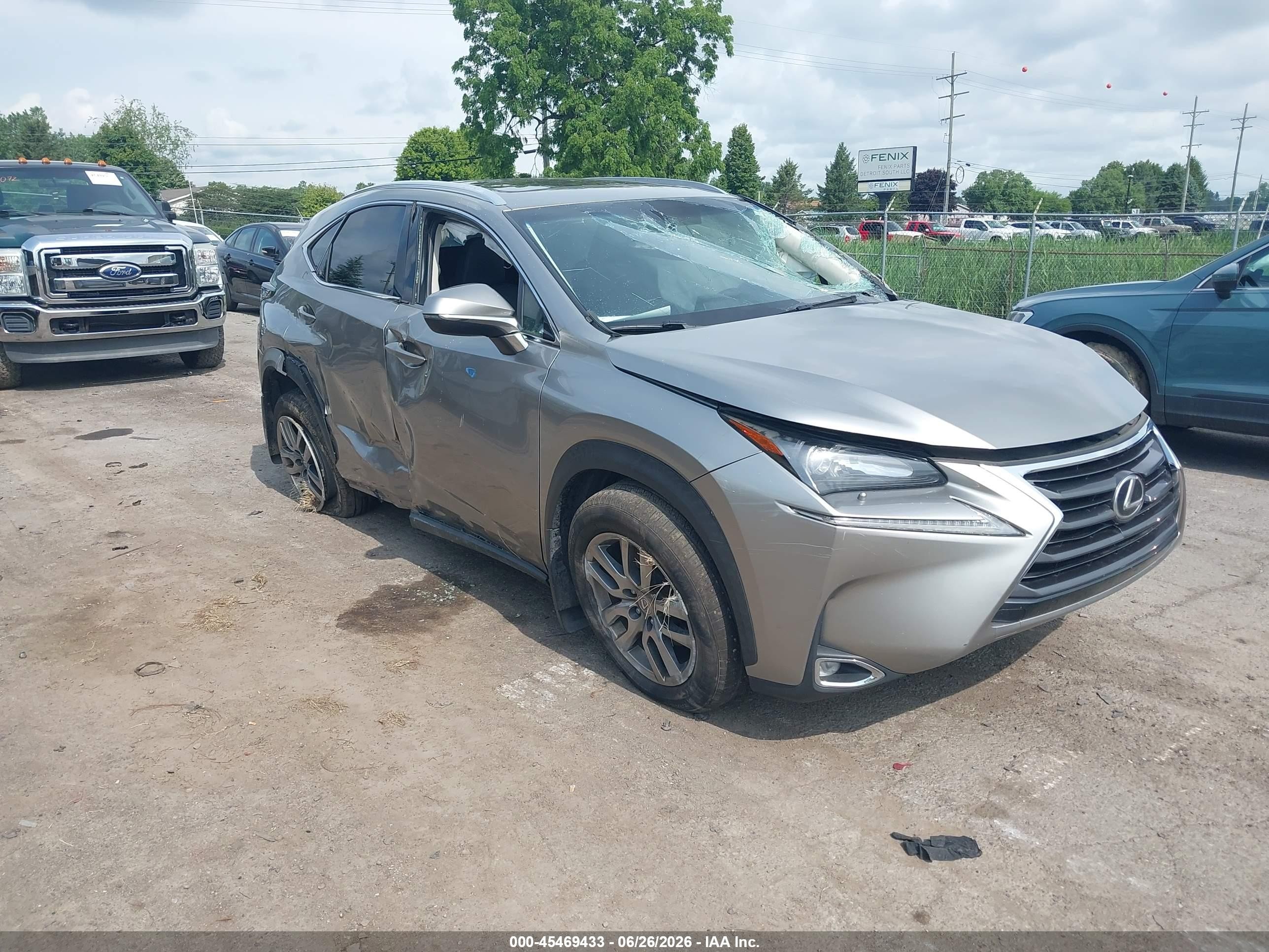 2015 Lexus Nx 200t   Silver vin: JTJBARBZ5F2042034