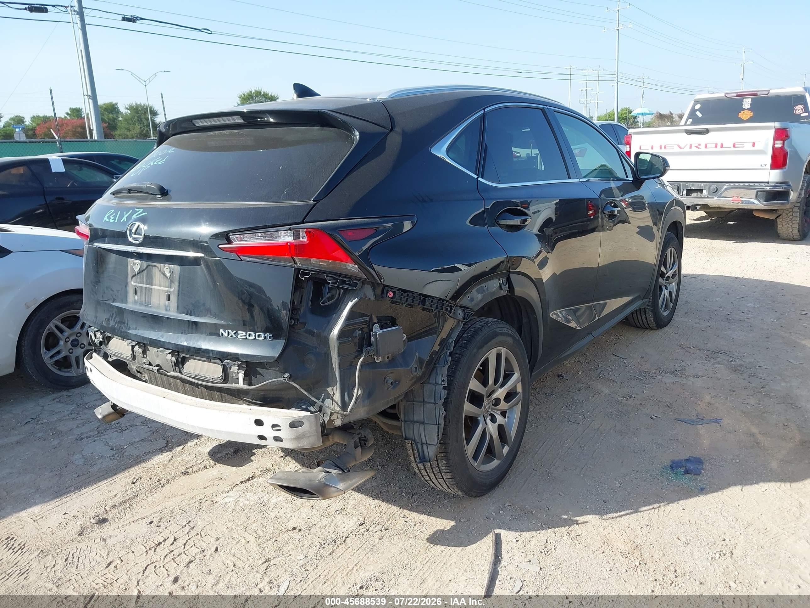 2015 Lexus Nx 200t   Black vin: JTJBARBZ6F2023959