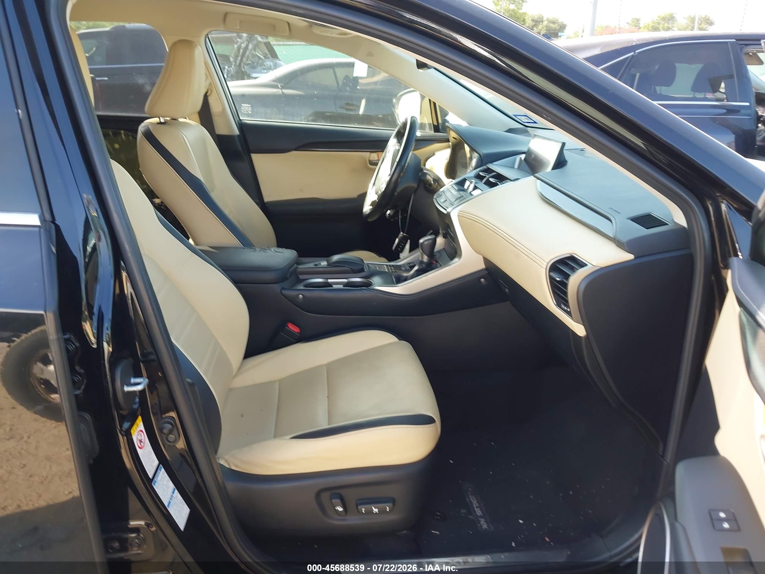 2015 Lexus Nx 200t   Black vin: JTJBARBZ6F2023959