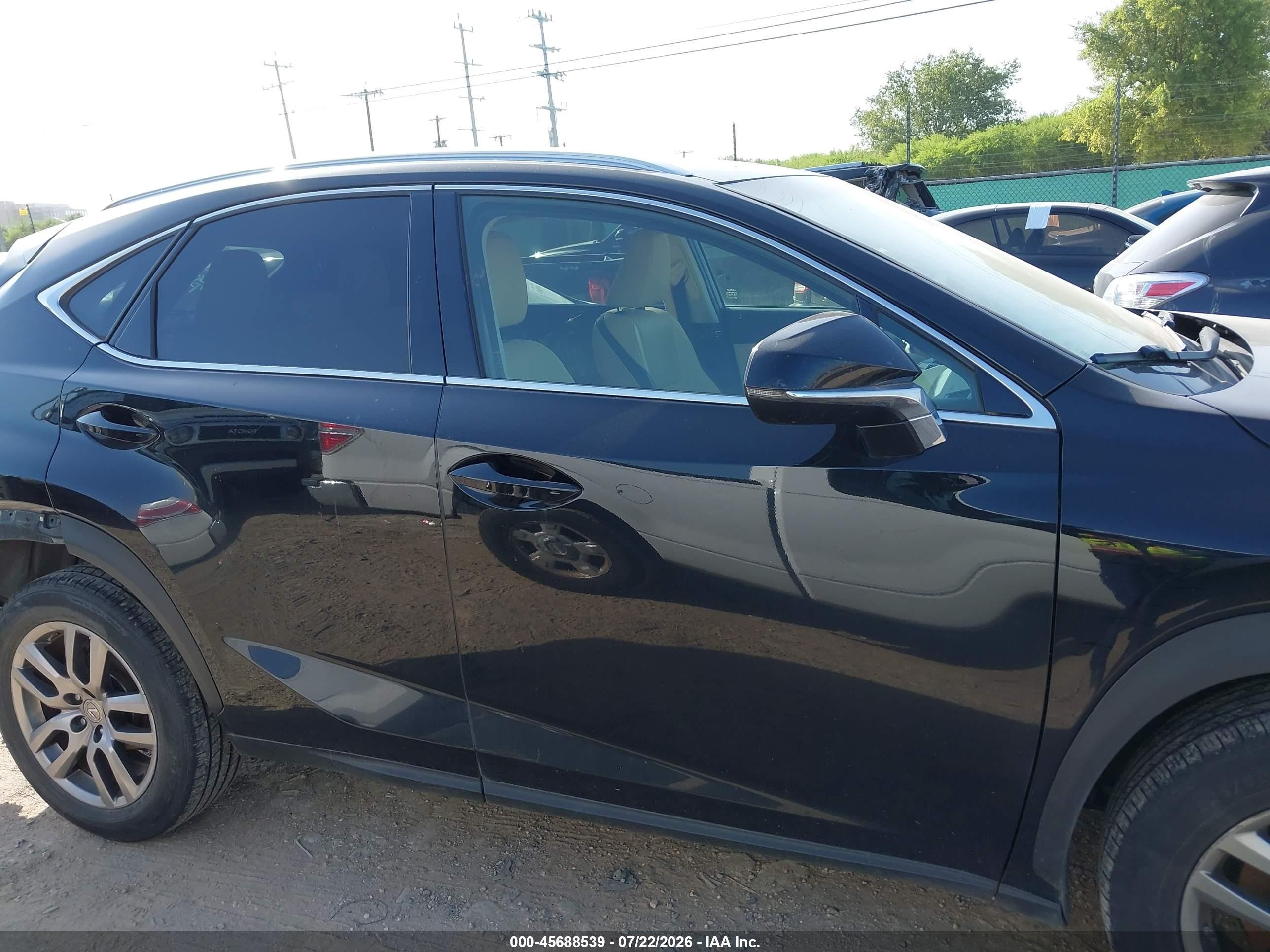 2015 Lexus Nx 200t   Black vin: JTJBARBZ6F2023959