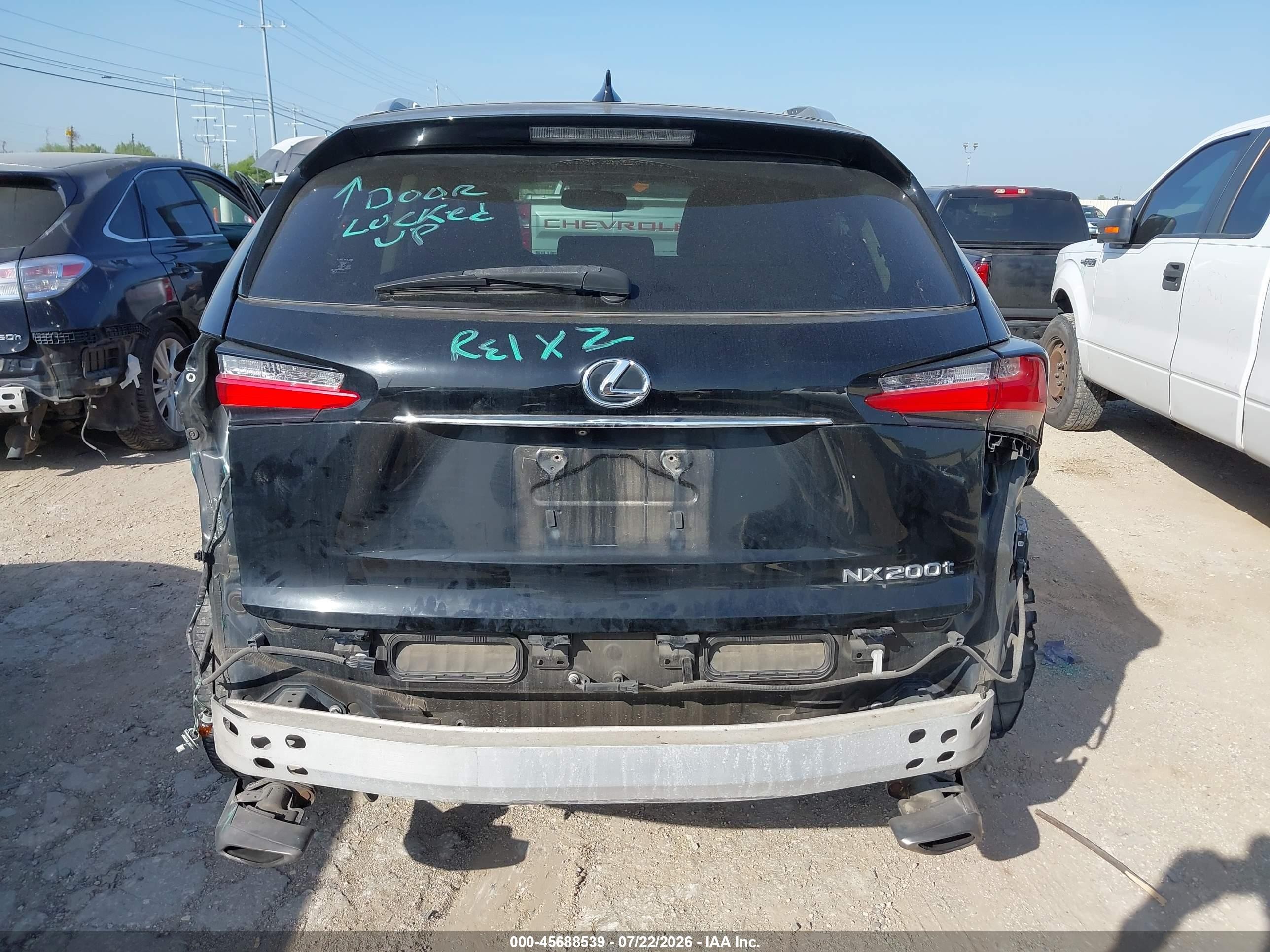 2015 Lexus Nx 200t   Black vin: JTJBARBZ6F2023959