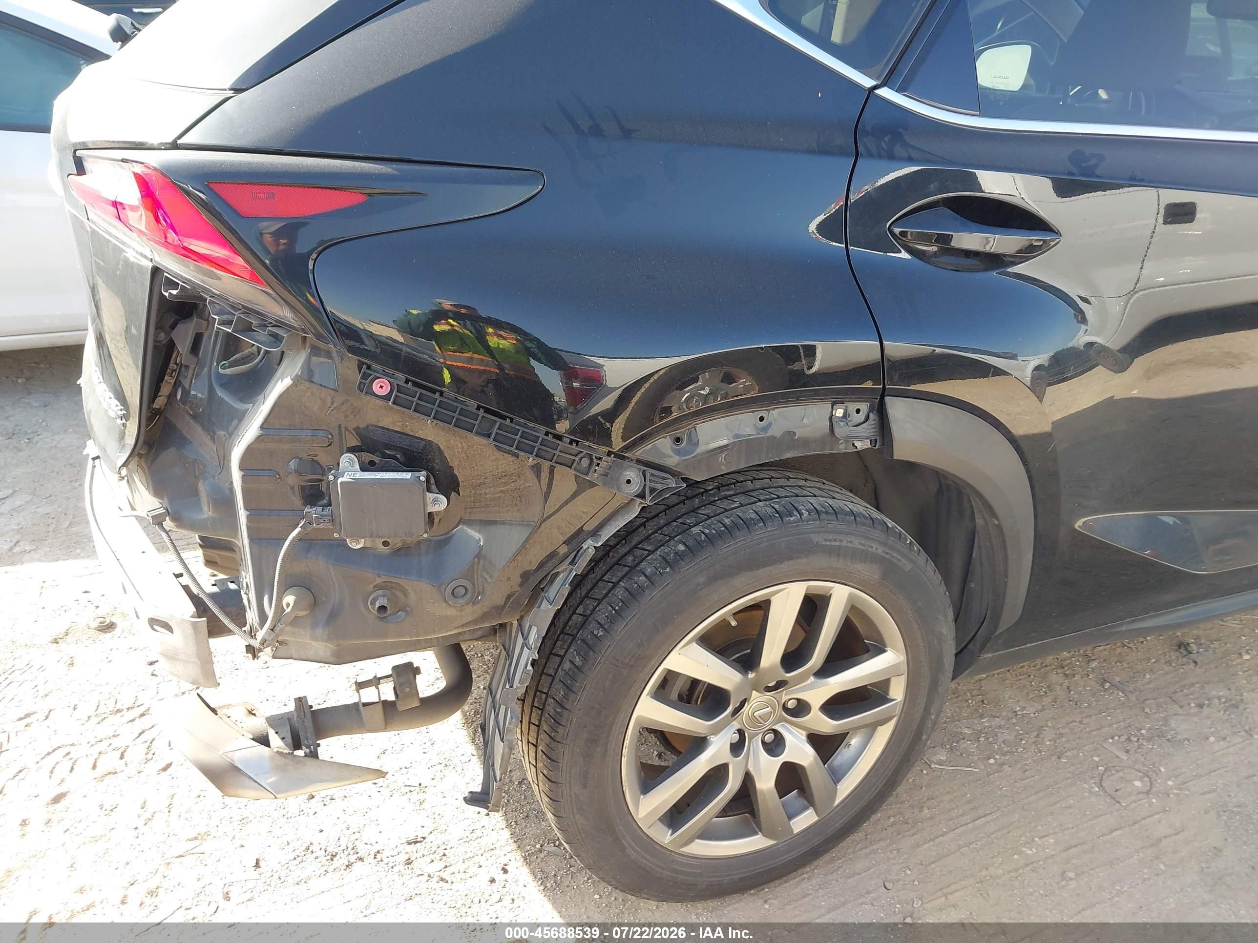 2015 Lexus Nx 200t   Black vin: JTJBARBZ6F2023959