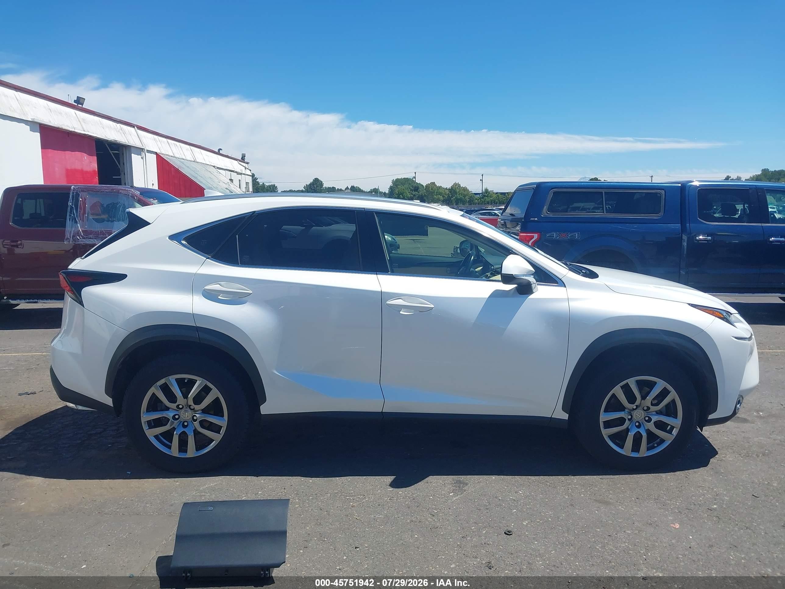 2015 Lexus Nx 200t White vin: JTJBARBZ6F2030569