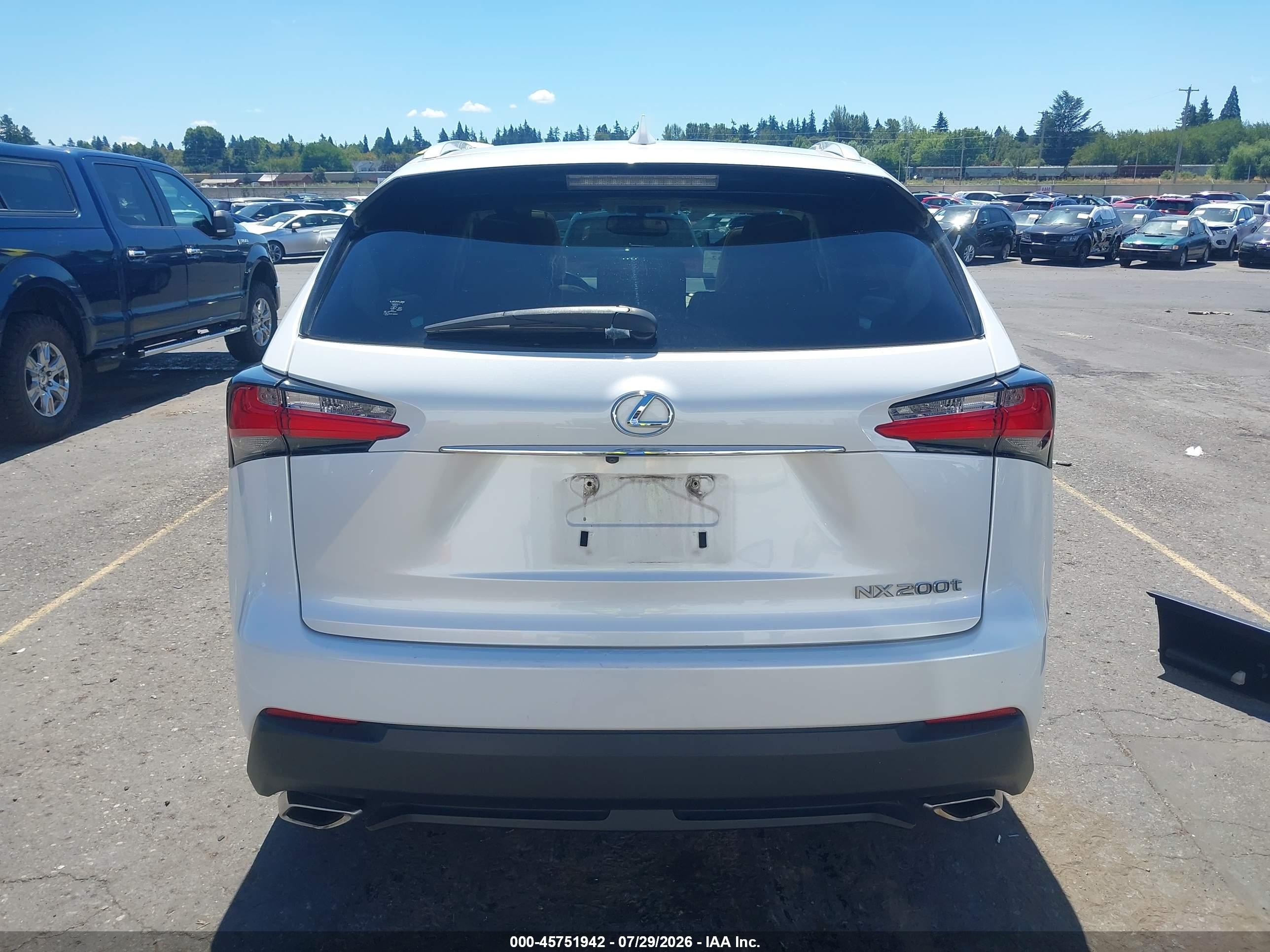 2015 Lexus Nx 200t White vin: JTJBARBZ6F2030569