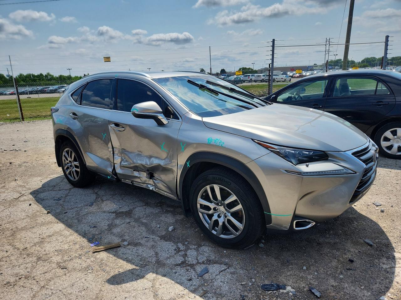 2015 Lexus Nx 200t Silver vin: JTJBARBZ6F2042821