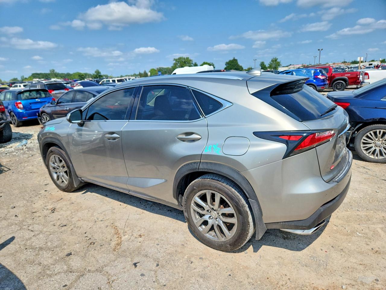 2015 Lexus Nx 200t Silver vin: JTJBARBZ6F2042821