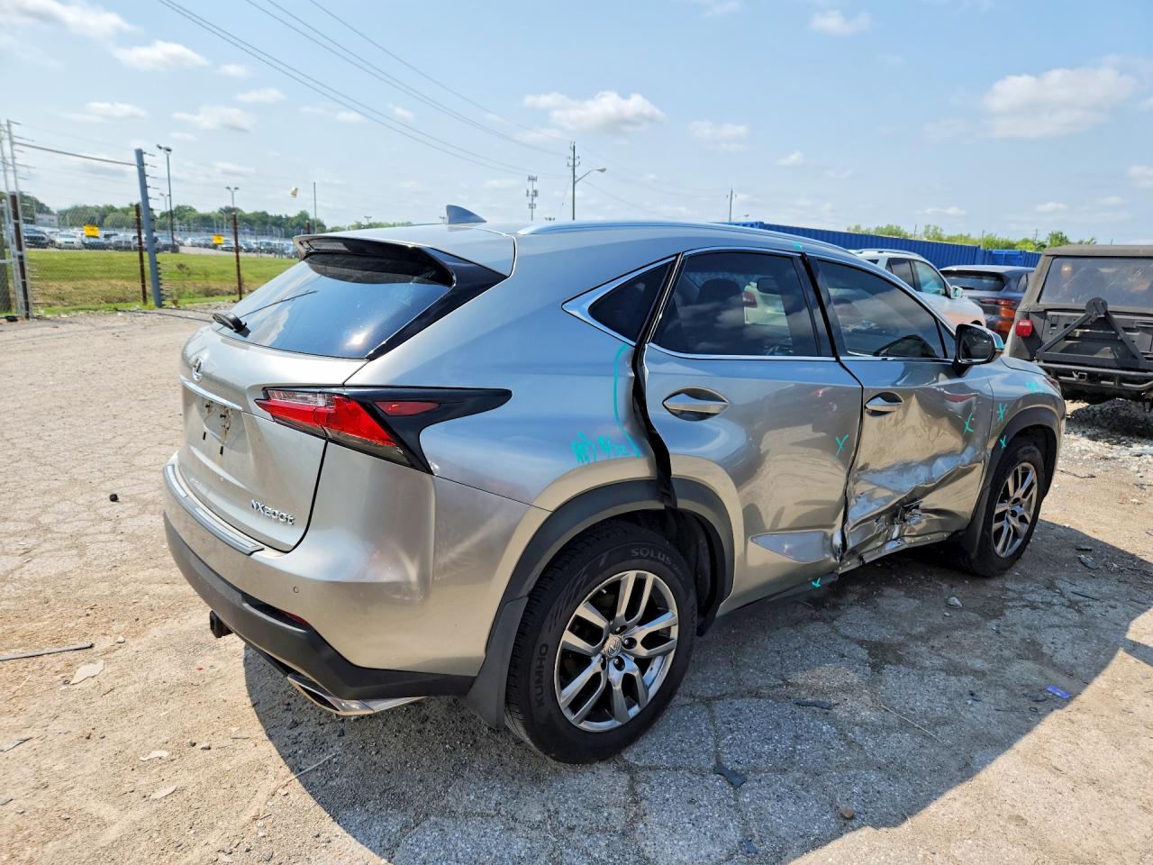 2015 Lexus Nx 200t Silver vin: JTJBARBZ6F2042821