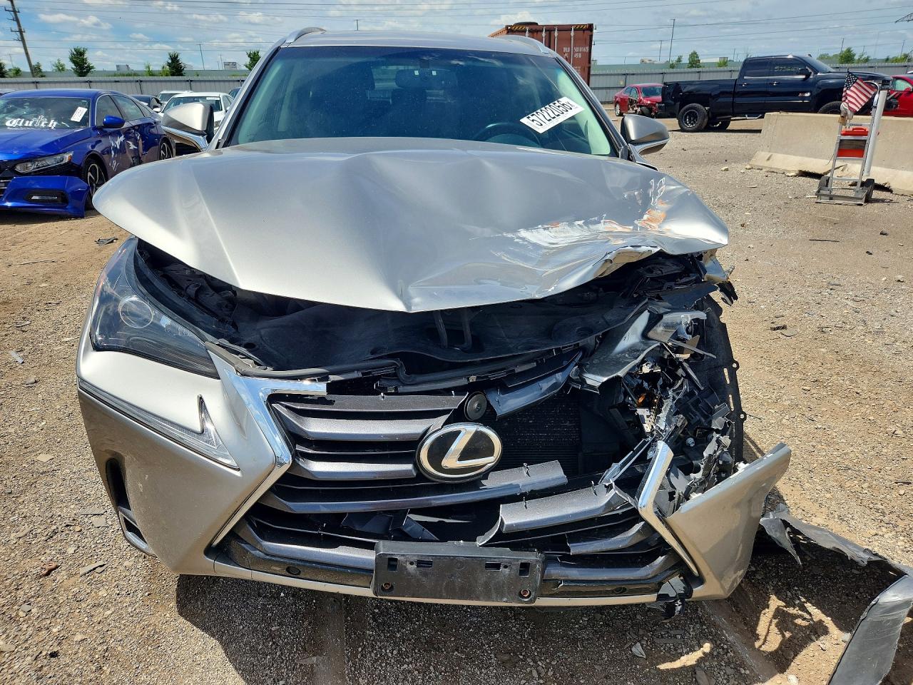 2017 Lexus Nx 200t Base Gray vin: JTJBARBZ6H2108254