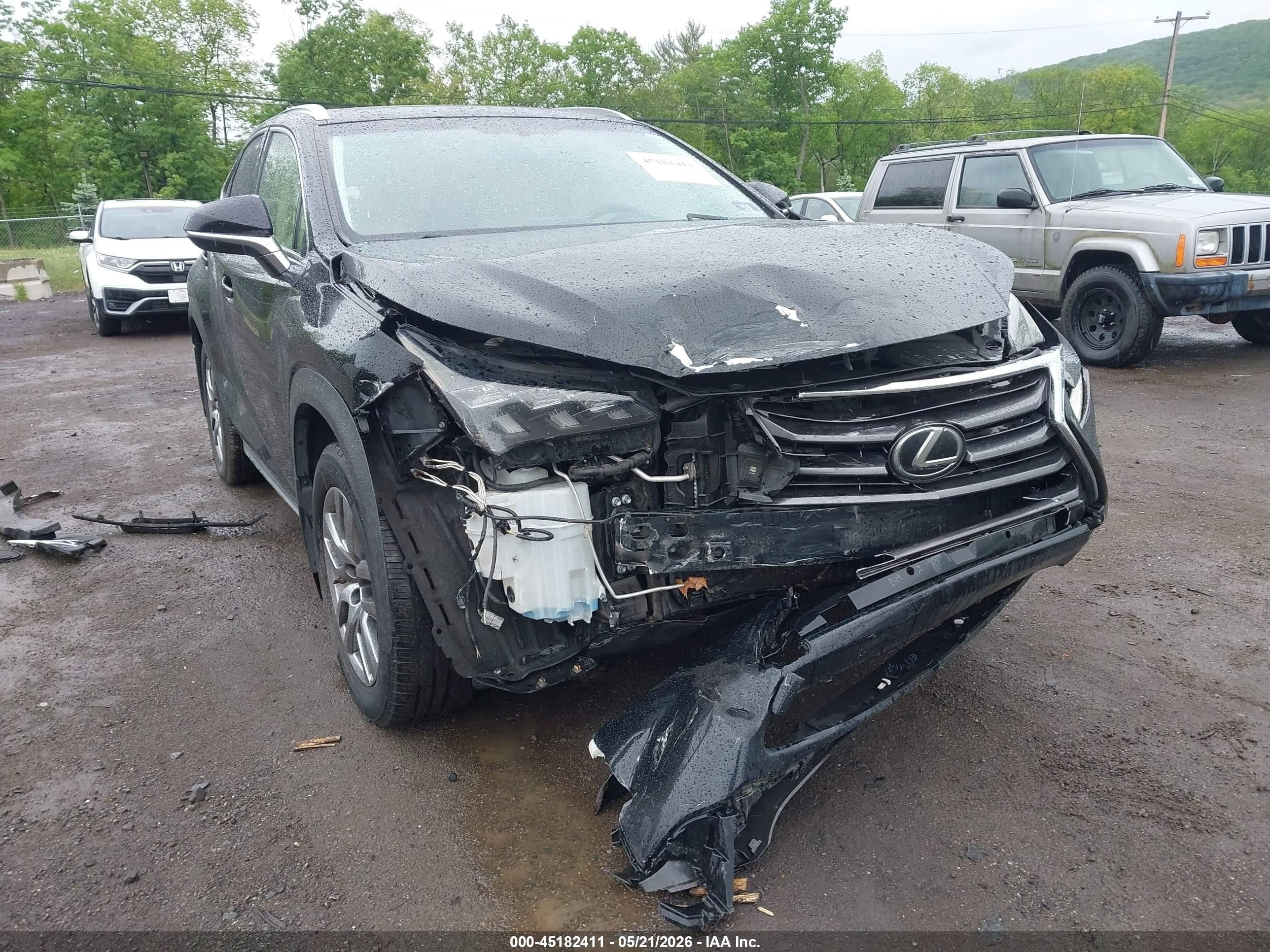 2015 Lexus Nx 200t   Black vin: JTJBARBZ7F2003333