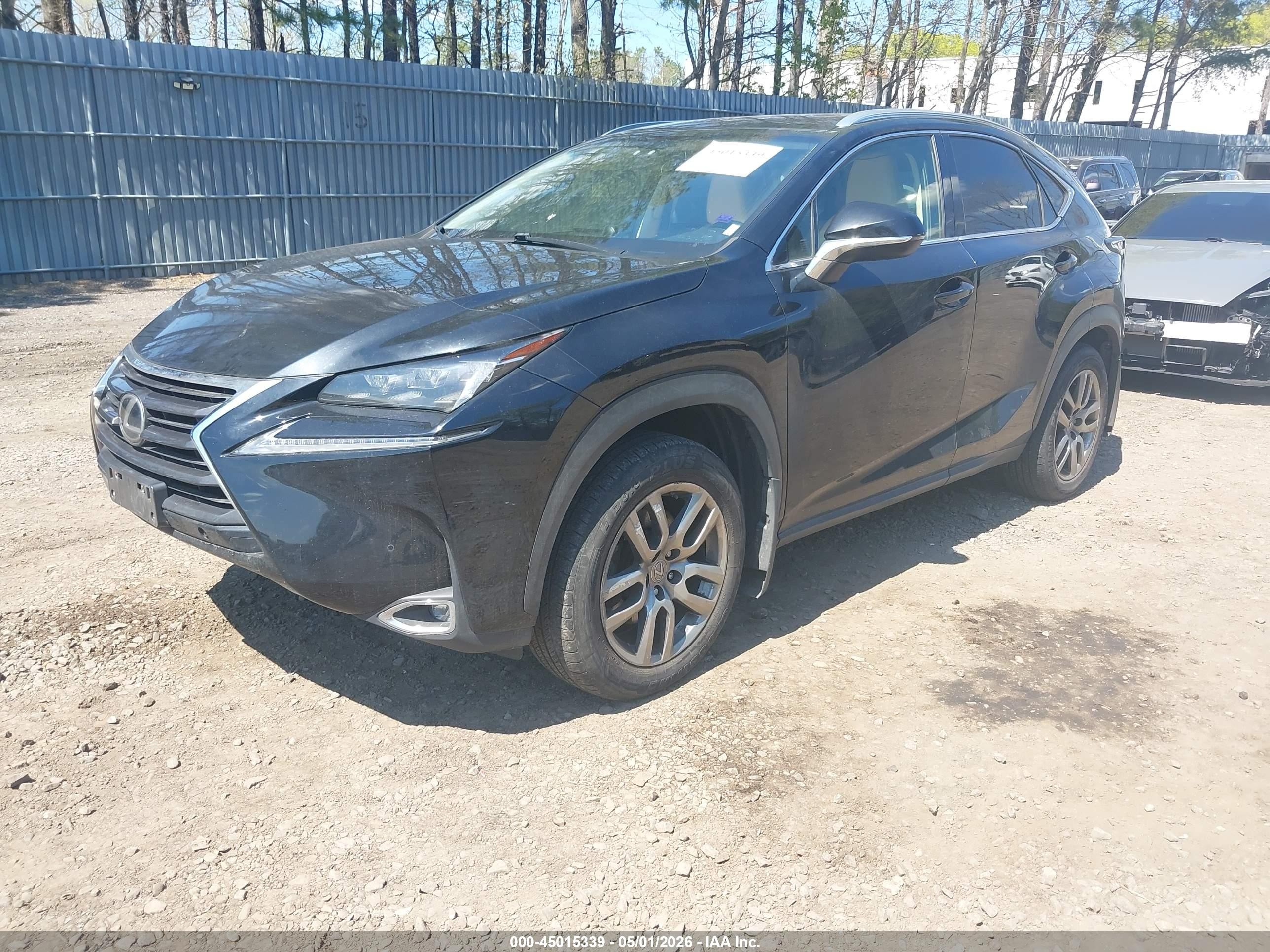 2015 Lexus Nx 200t Черный vin: JTJBARBZ7F2033643