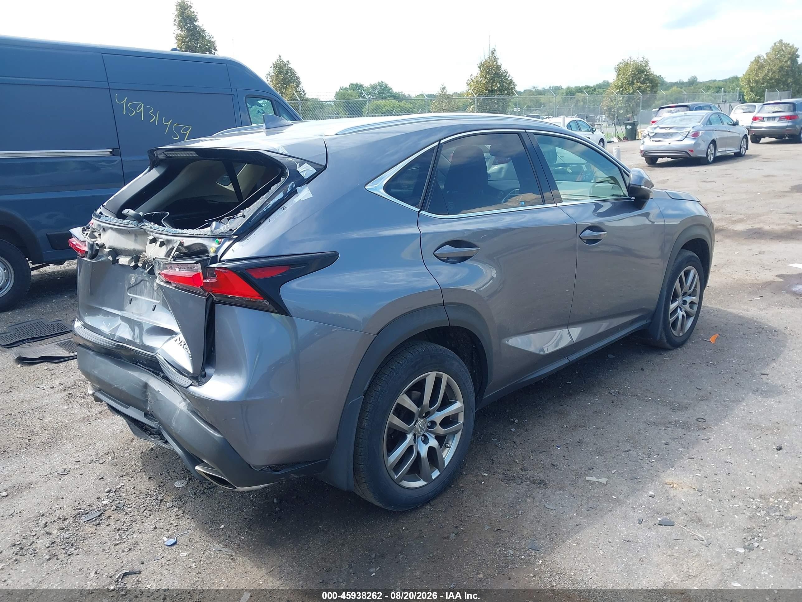 2015 Lexus Nx 200t Gray vin: JTJBARBZ7F2042164