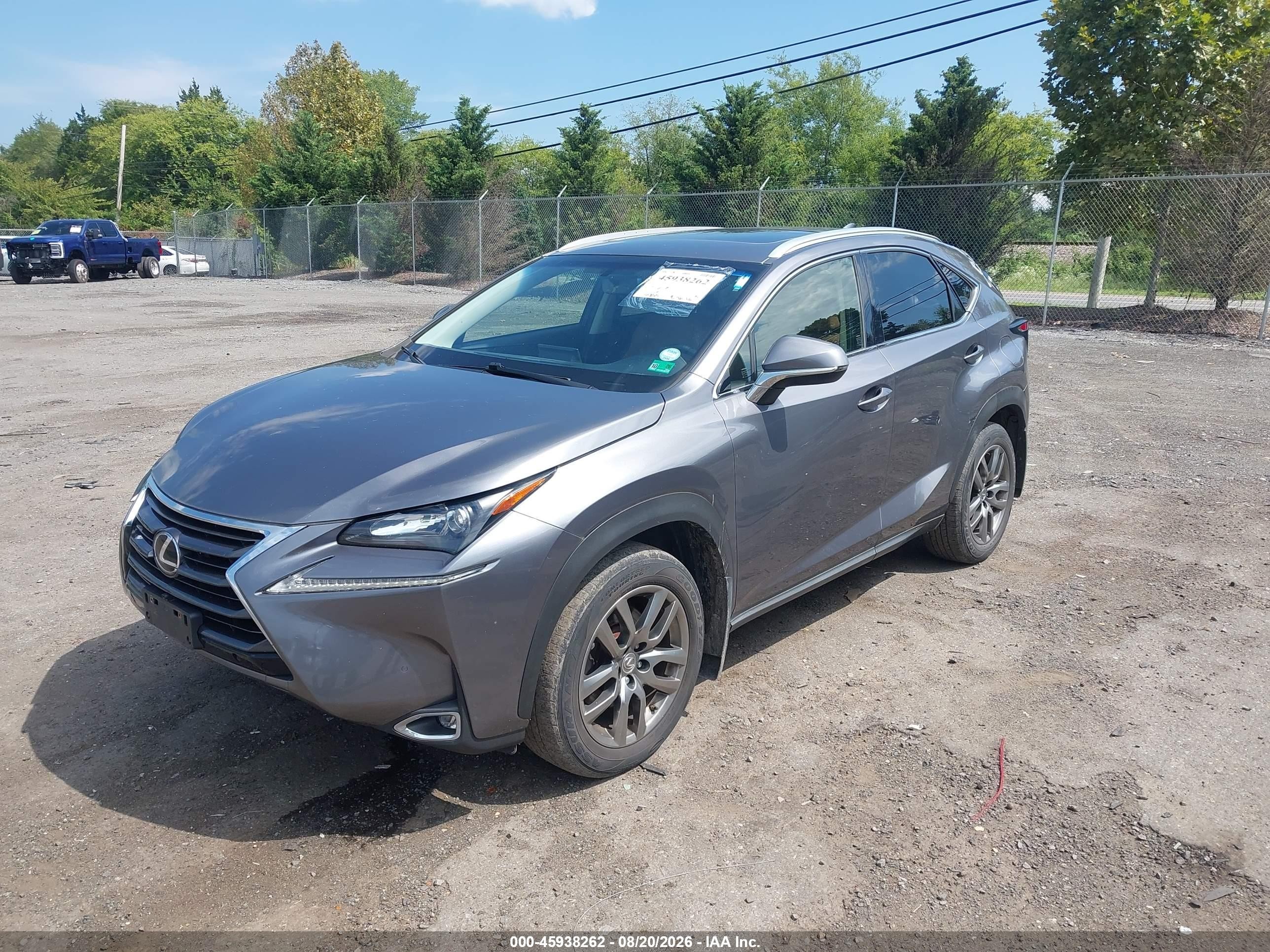 2015 Lexus Nx 200t Gray vin: JTJBARBZ7F2042164