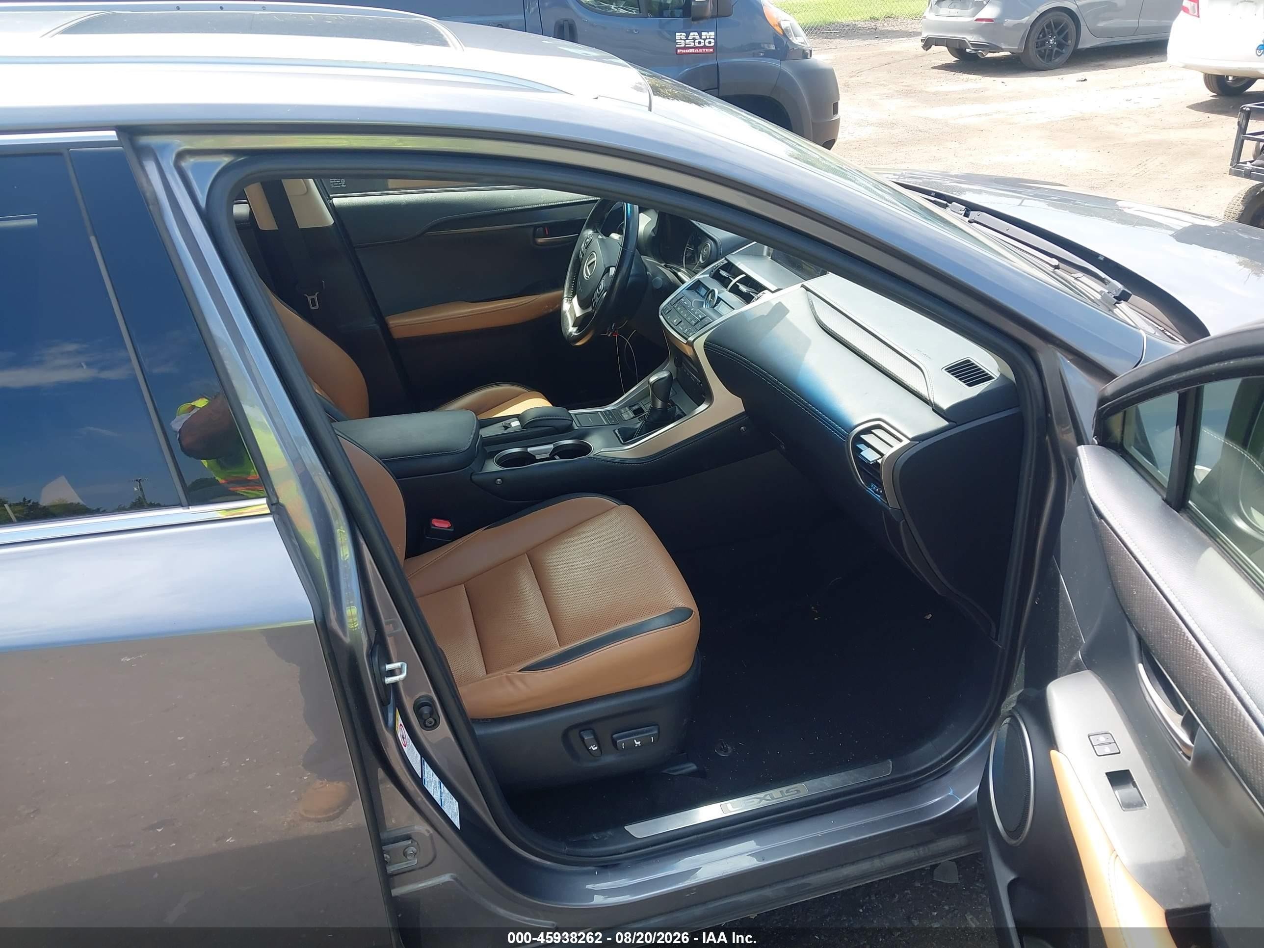 2015 Lexus Nx 200t Gray vin: JTJBARBZ7F2042164