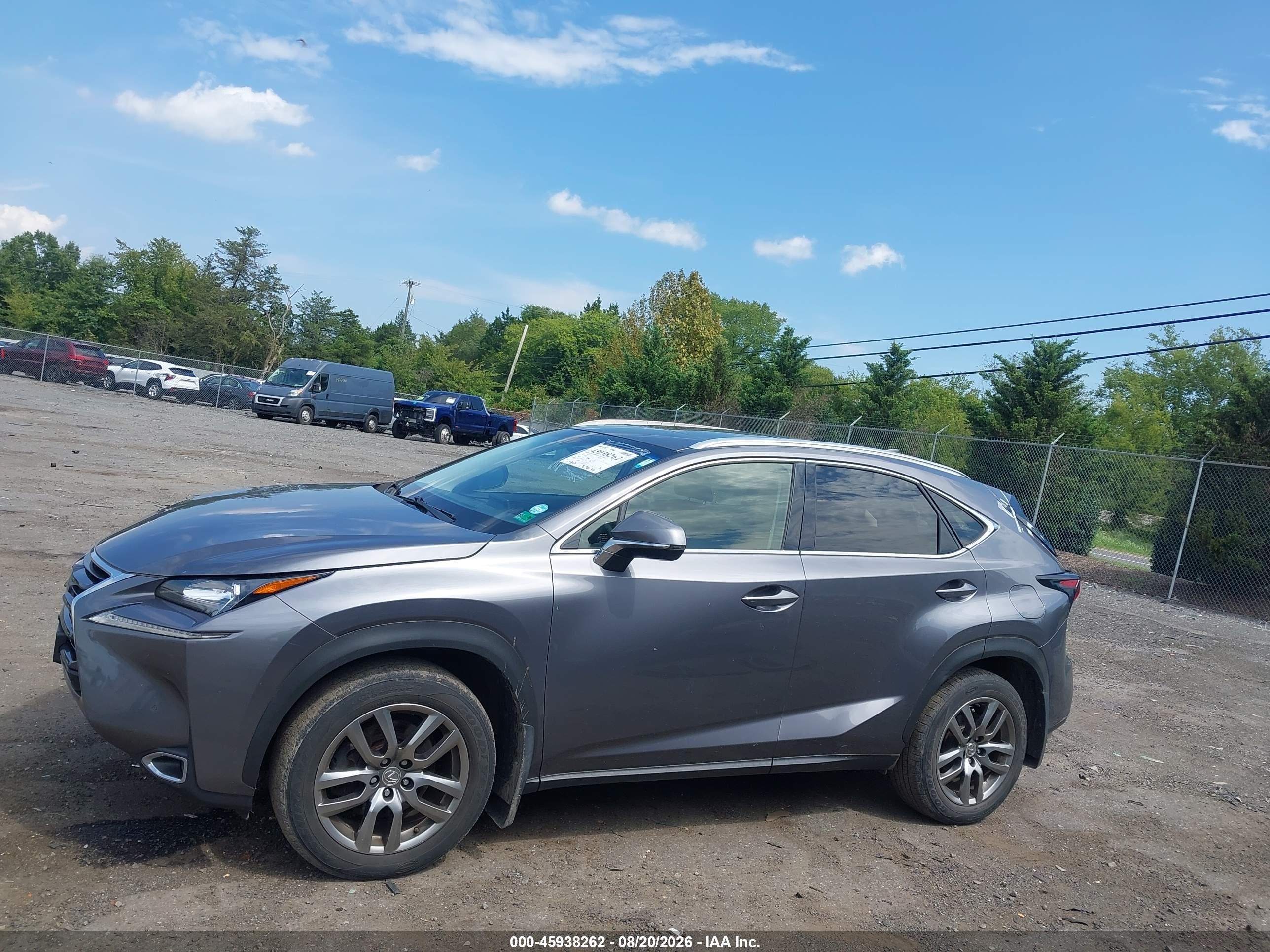 2015 Lexus Nx 200t Gray vin: JTJBARBZ7F2042164