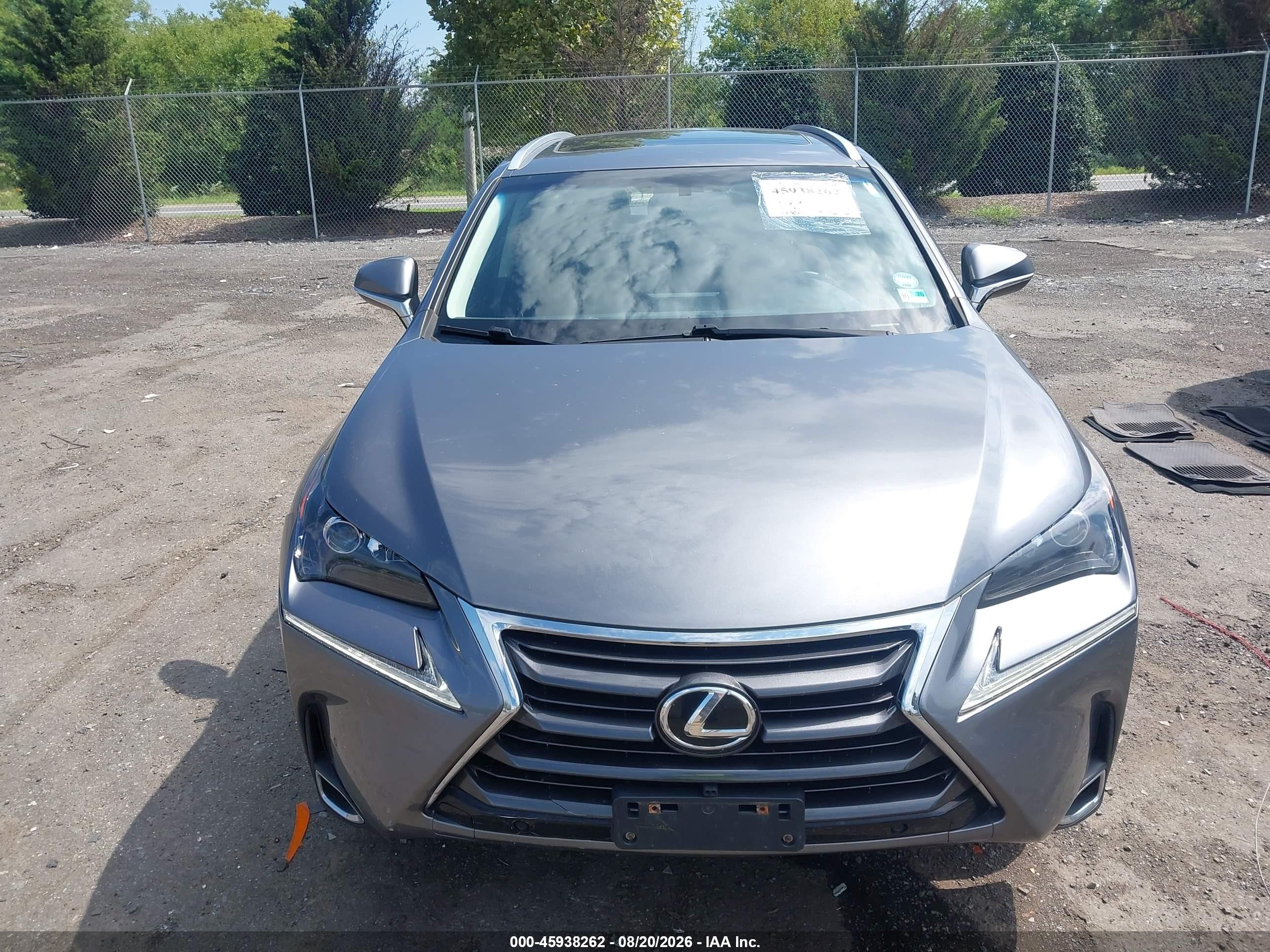 2015 Lexus Nx 200t Gray vin: JTJBARBZ7F2042164