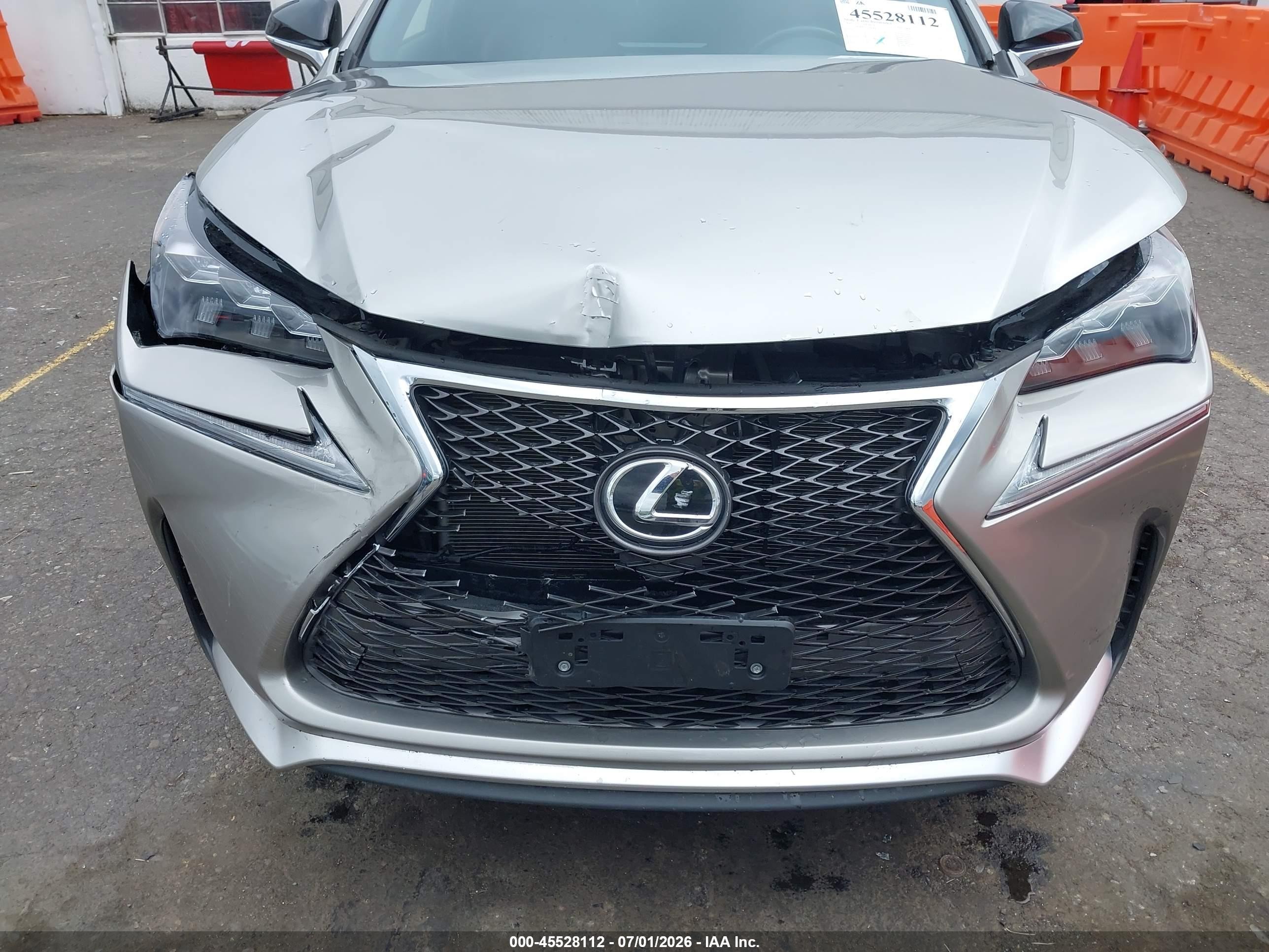 2015 Lexus Nx 200t F Sport Silver vin: JTJBARBZ7F2045842