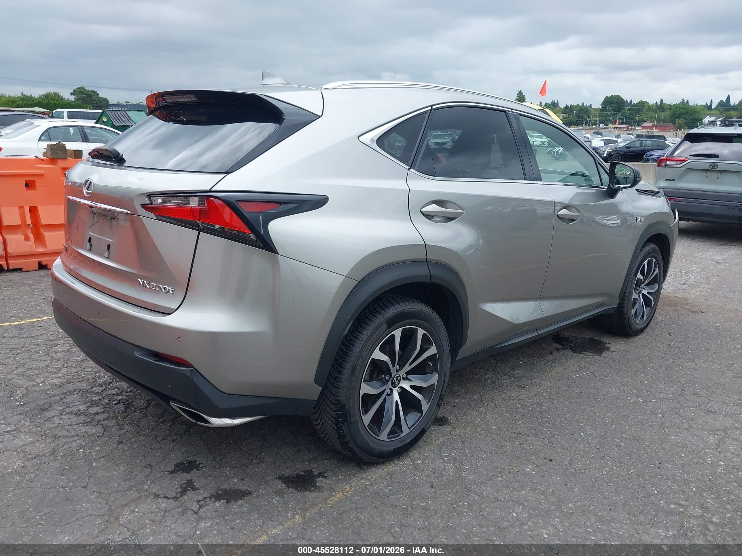 2015 Lexus Nx 200t F Sport Silver vin: JTJBARBZ7F2045842