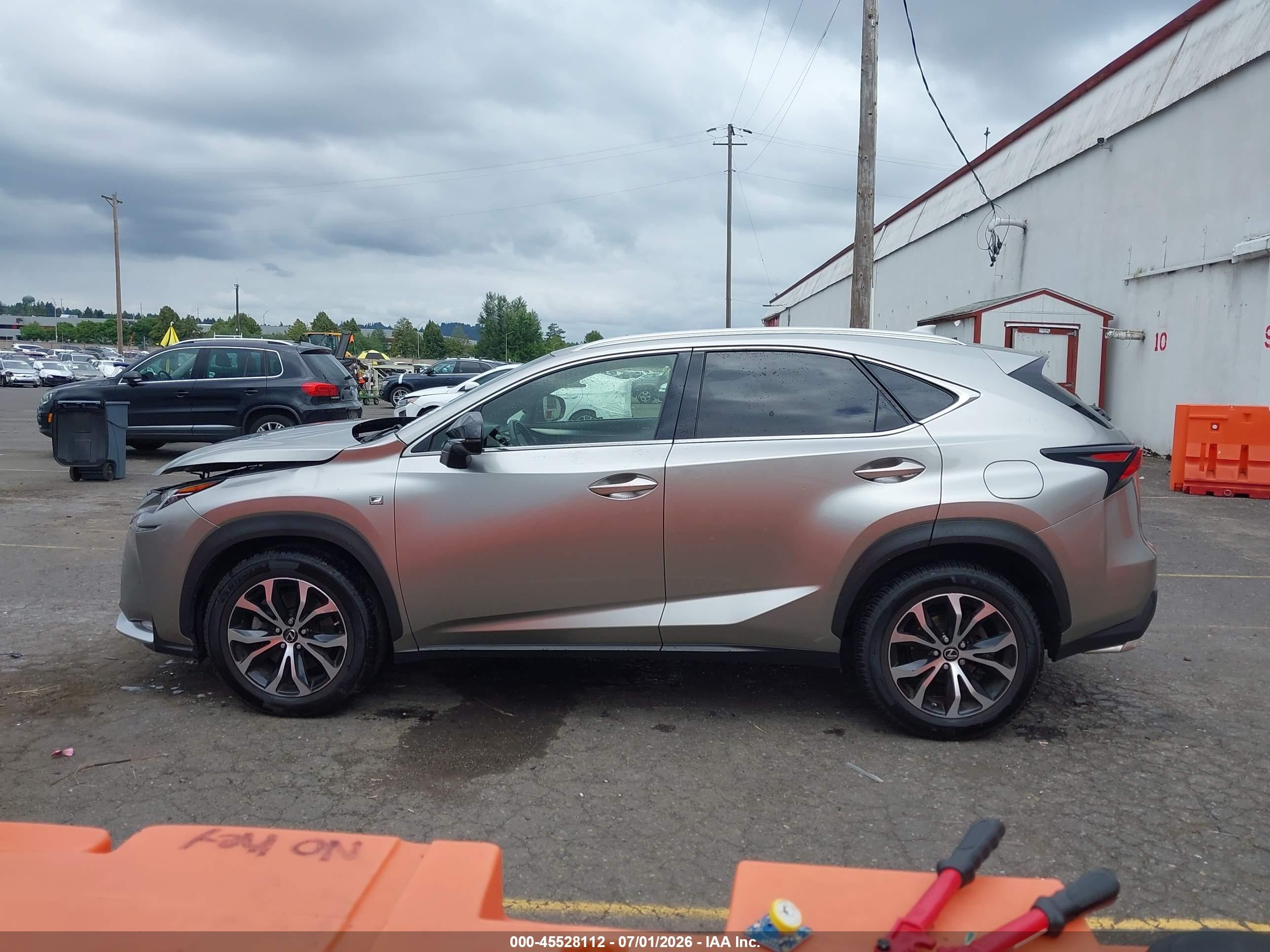 2015 Lexus Nx 200t F Sport Silver vin: JTJBARBZ7F2045842