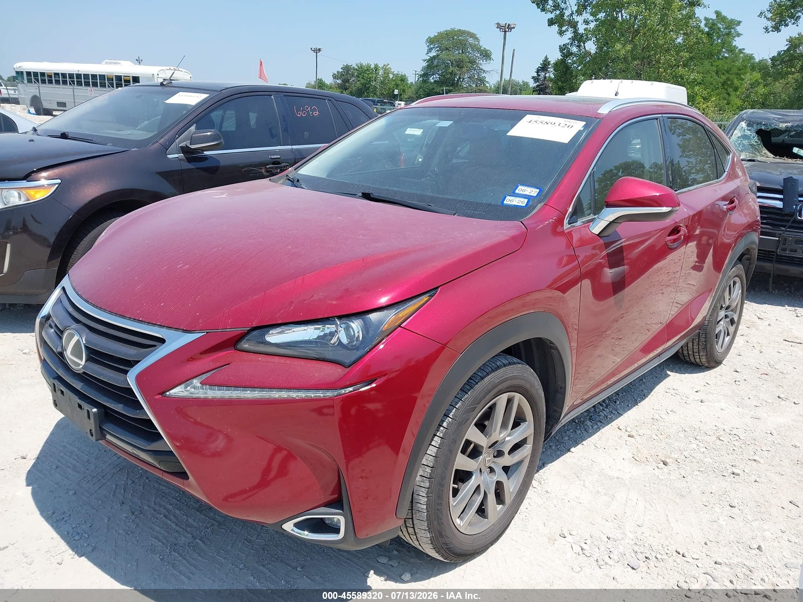 2015 Lexus Nx 200t   Red vin: JTJBARBZ8F2002207