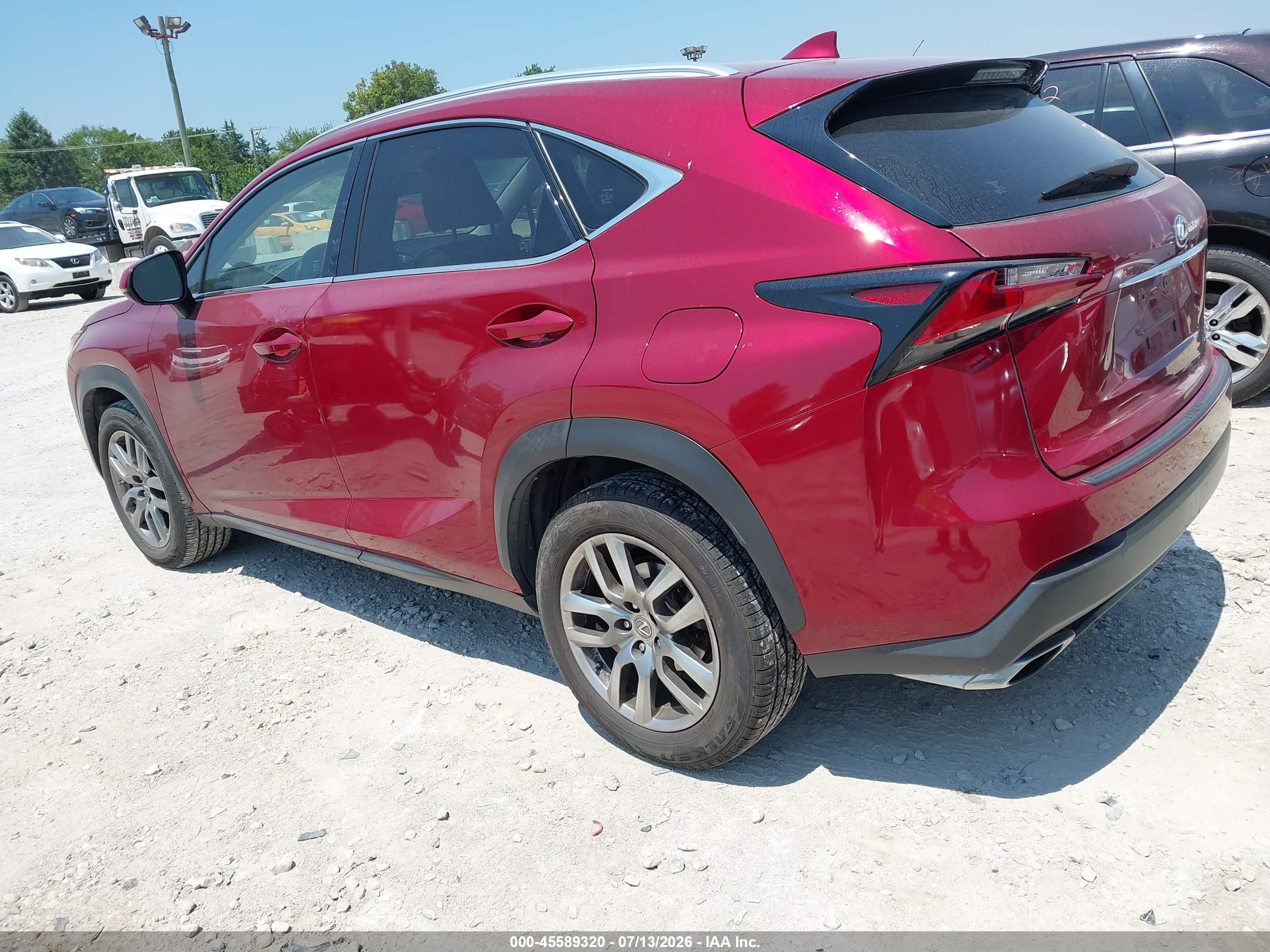 2015 Lexus Nx 200t   Red vin: JTJBARBZ8F2002207