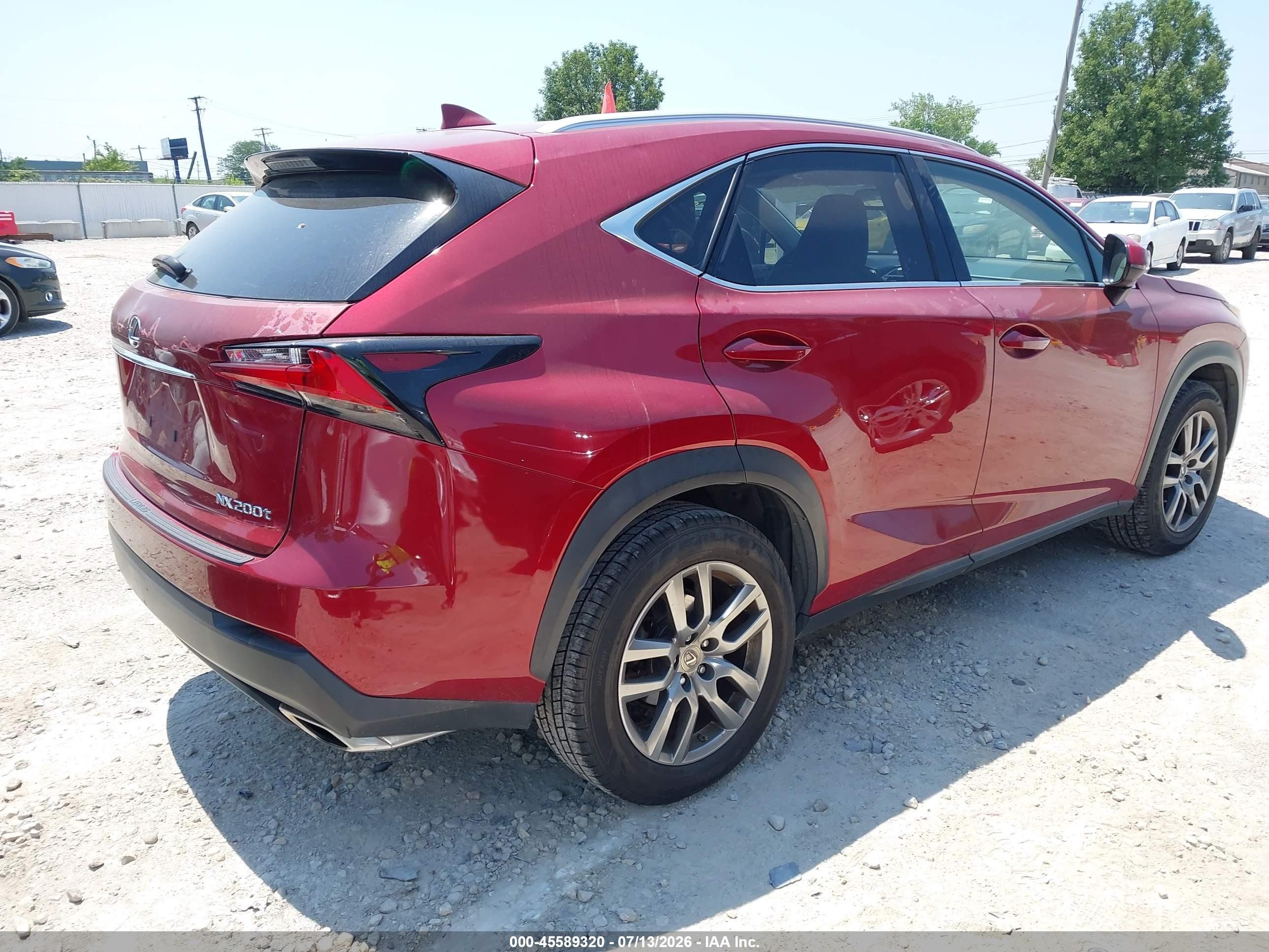 2015 Lexus Nx 200t   Red vin: JTJBARBZ8F2002207