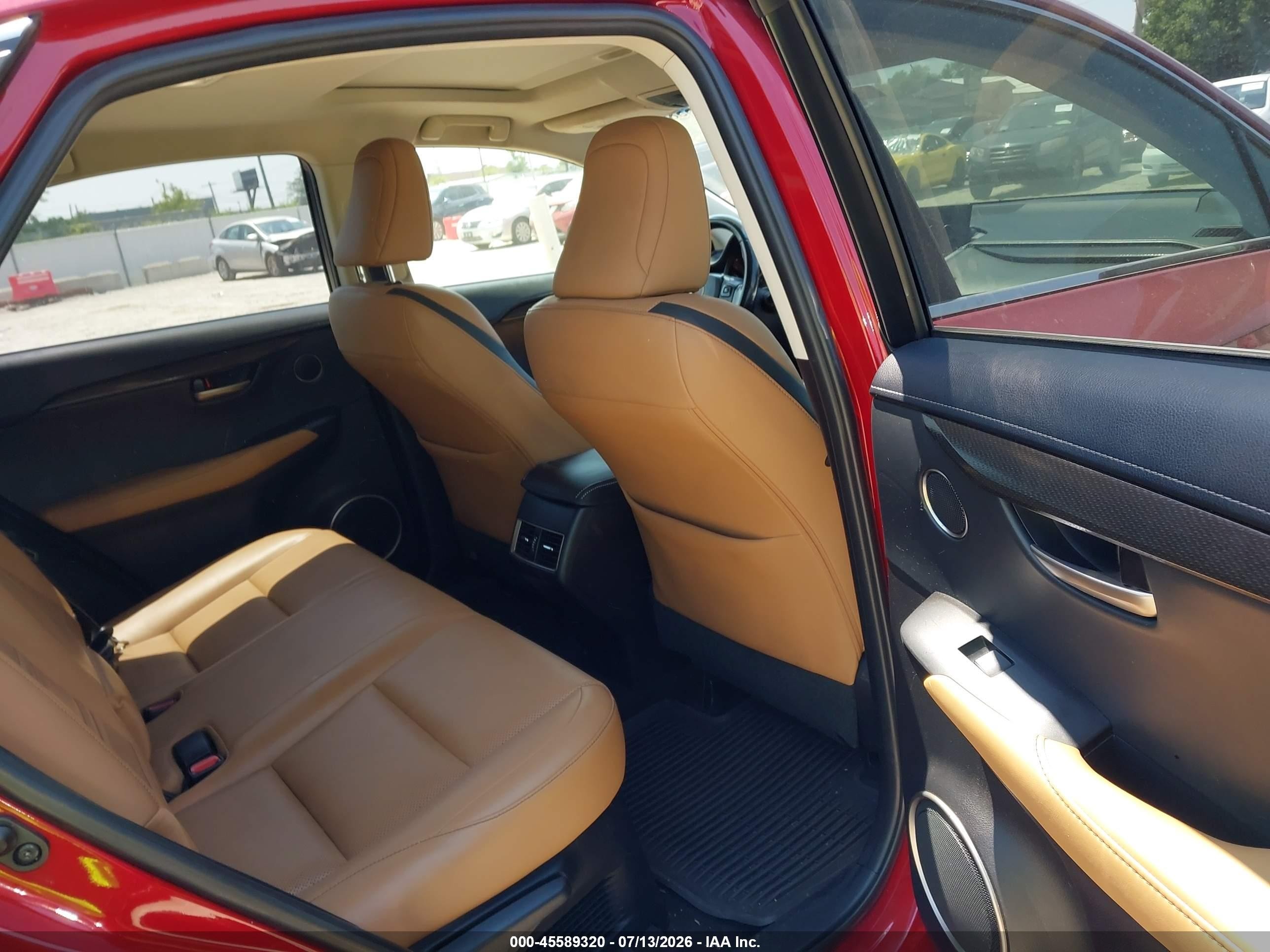 2015 Lexus Nx 200t   Red vin: JTJBARBZ8F2002207