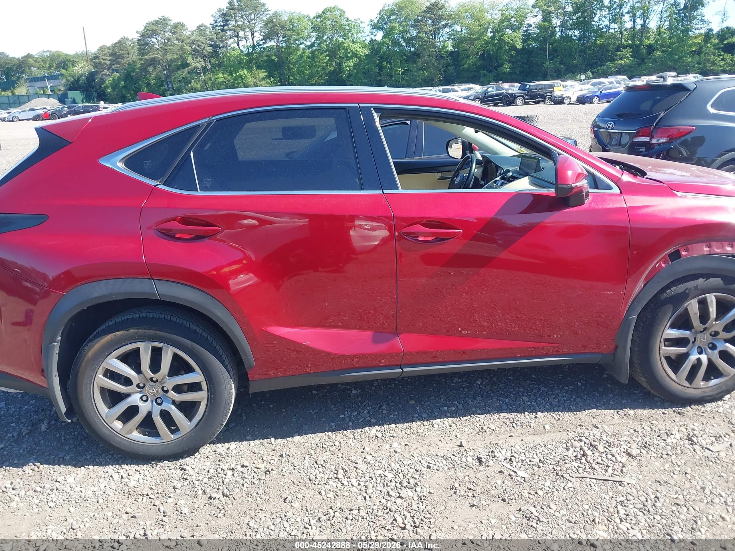 2015 Lexus Nx 200t Red vin: JTJBARBZ8F2006998