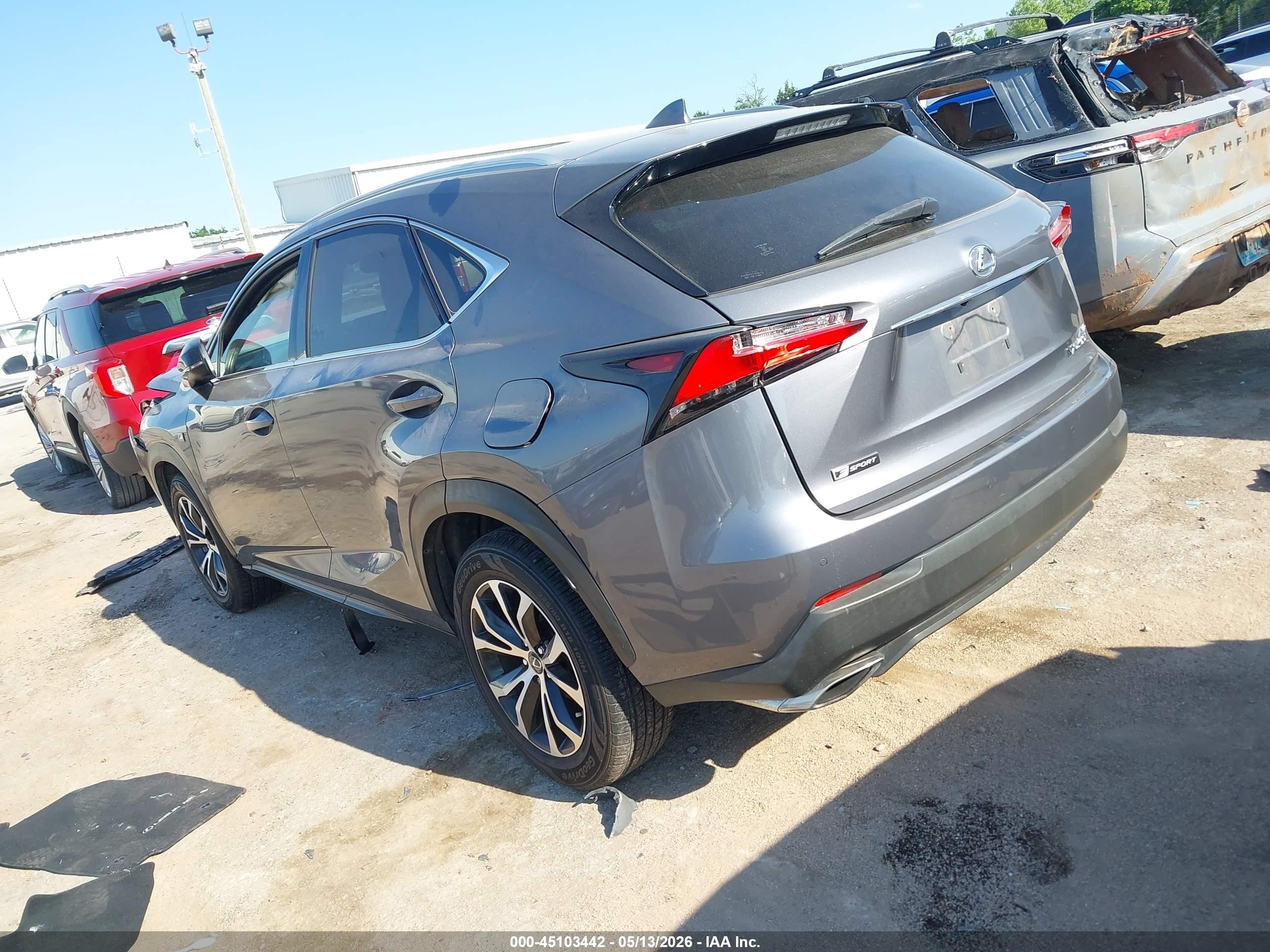 2015 Lexus Nx 200t F Sport Gray vin: JTJBARBZ8F2024093