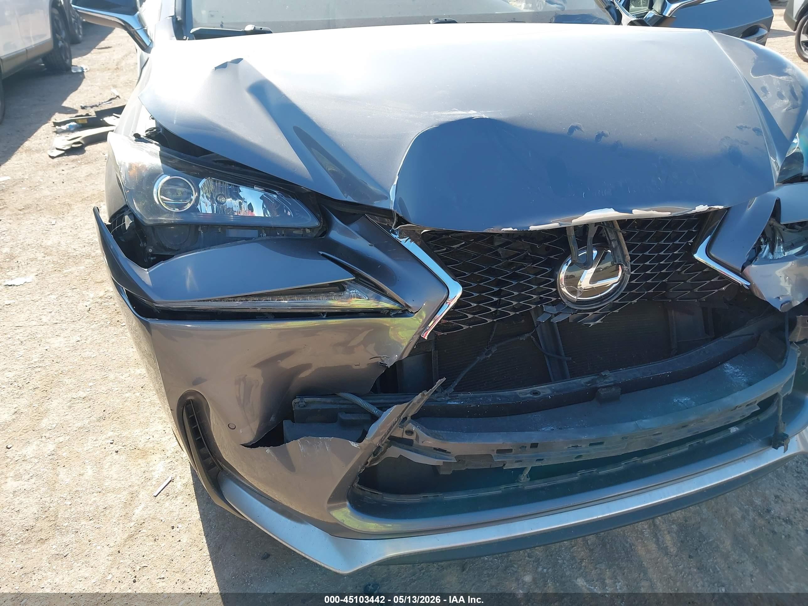2015 Lexus Nx 200t F Sport Gray vin: JTJBARBZ8F2024093