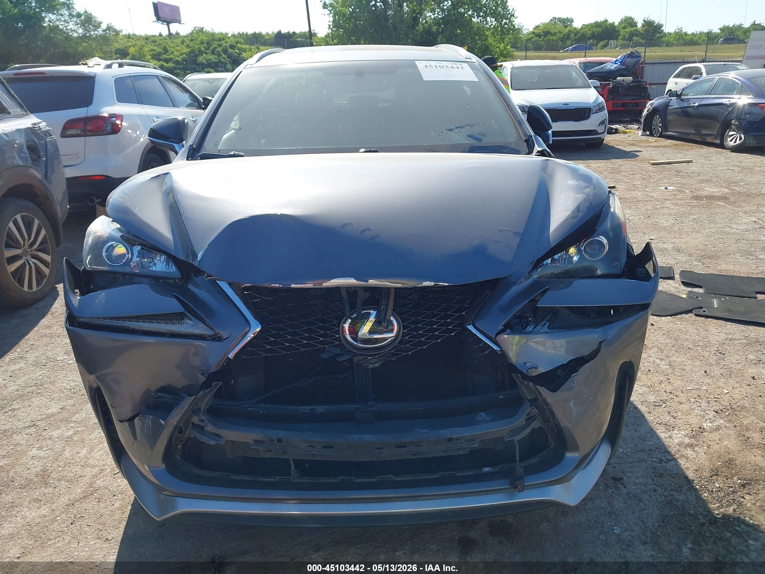 2015 Lexus Nx 200t F Sport Gray vin: JTJBARBZ8F2024093