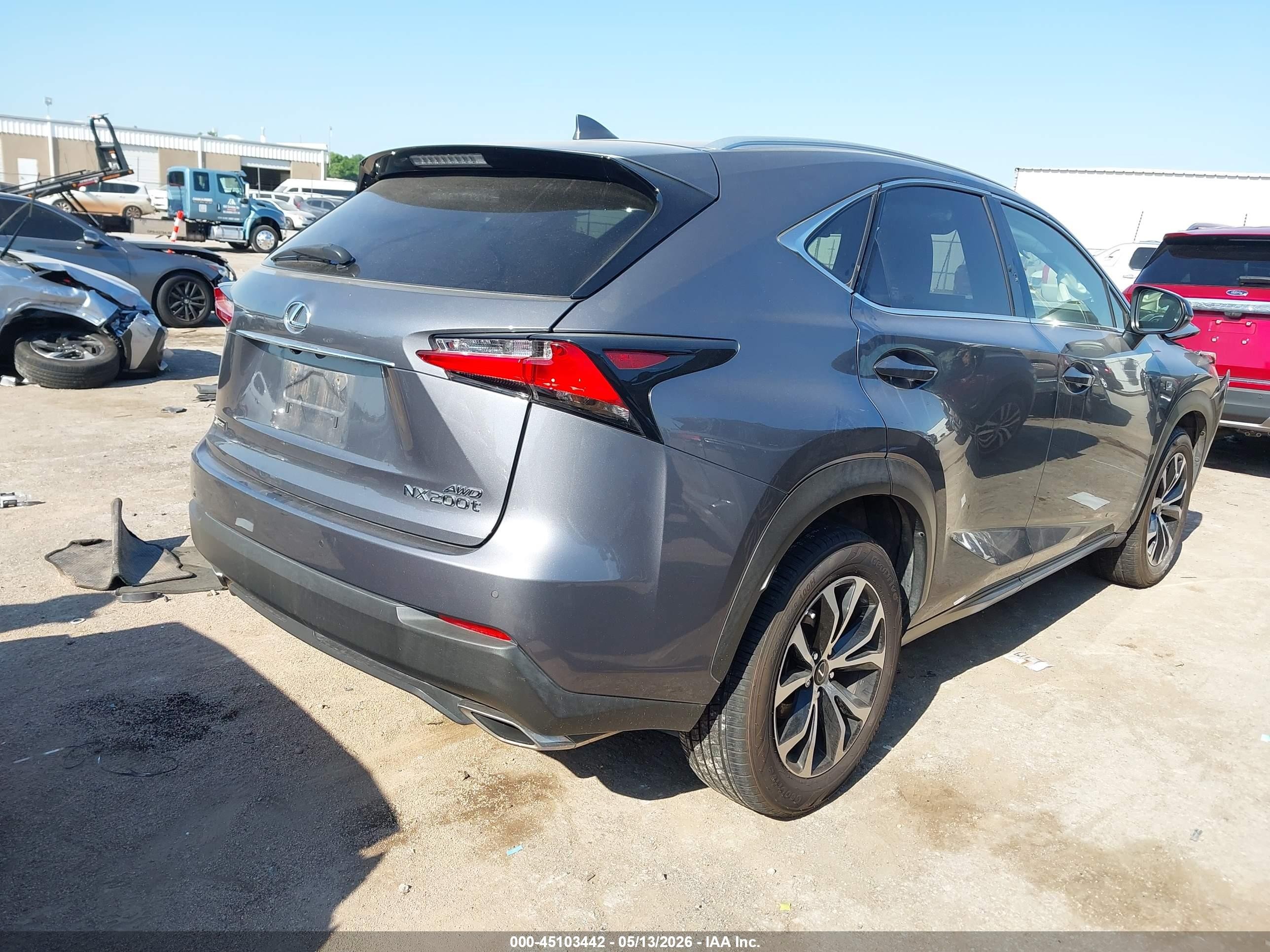 2015 Lexus Nx 200t F Sport Gray vin: JTJBARBZ8F2024093