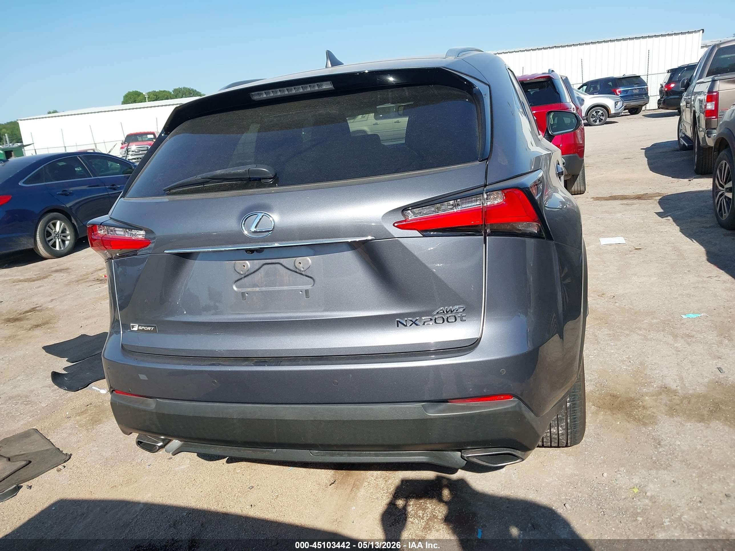 2015 Lexus Nx 200t F Sport Gray vin: JTJBARBZ8F2024093