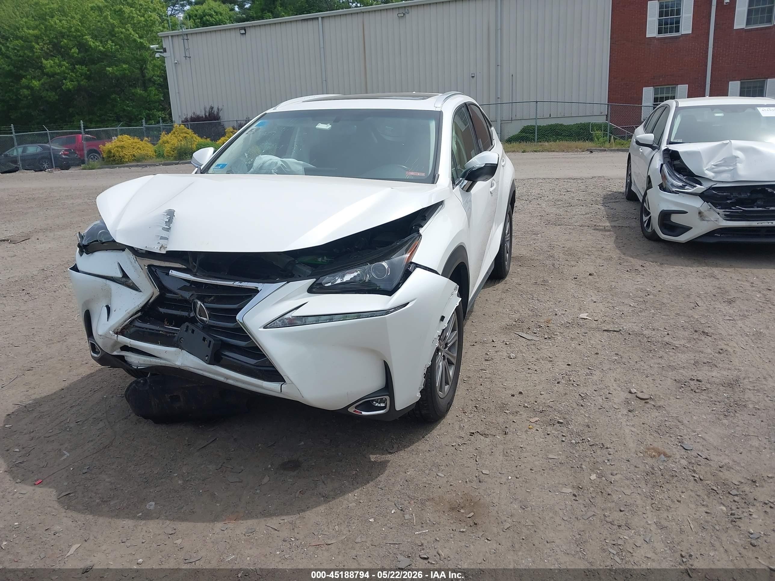 2016 Lexus Nx 200t   White vin: JTJBARBZ8G2059007