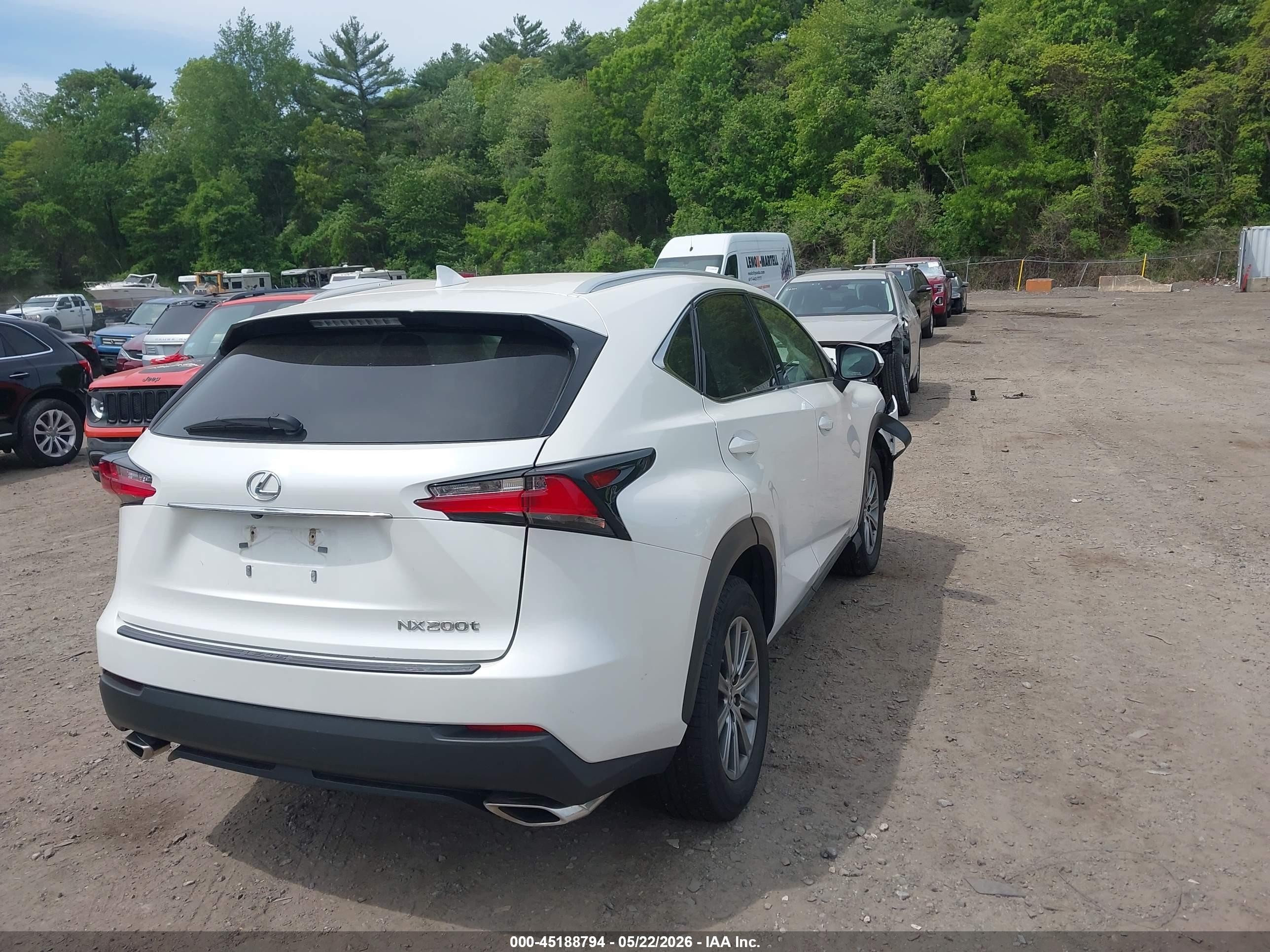 2016 Lexus Nx 200t   White vin: JTJBARBZ8G2059007