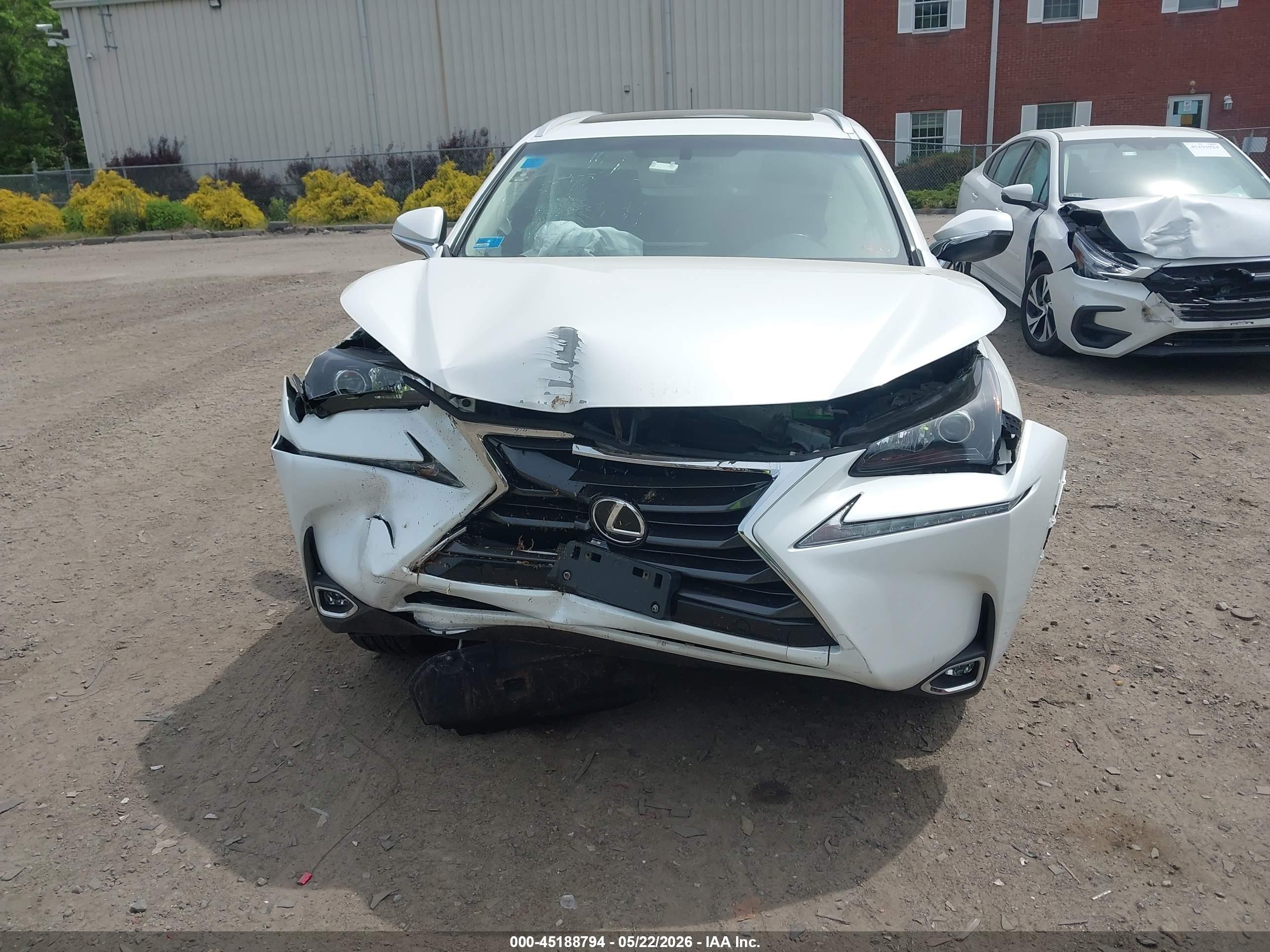 2016 Lexus Nx 200t   White vin: JTJBARBZ8G2059007