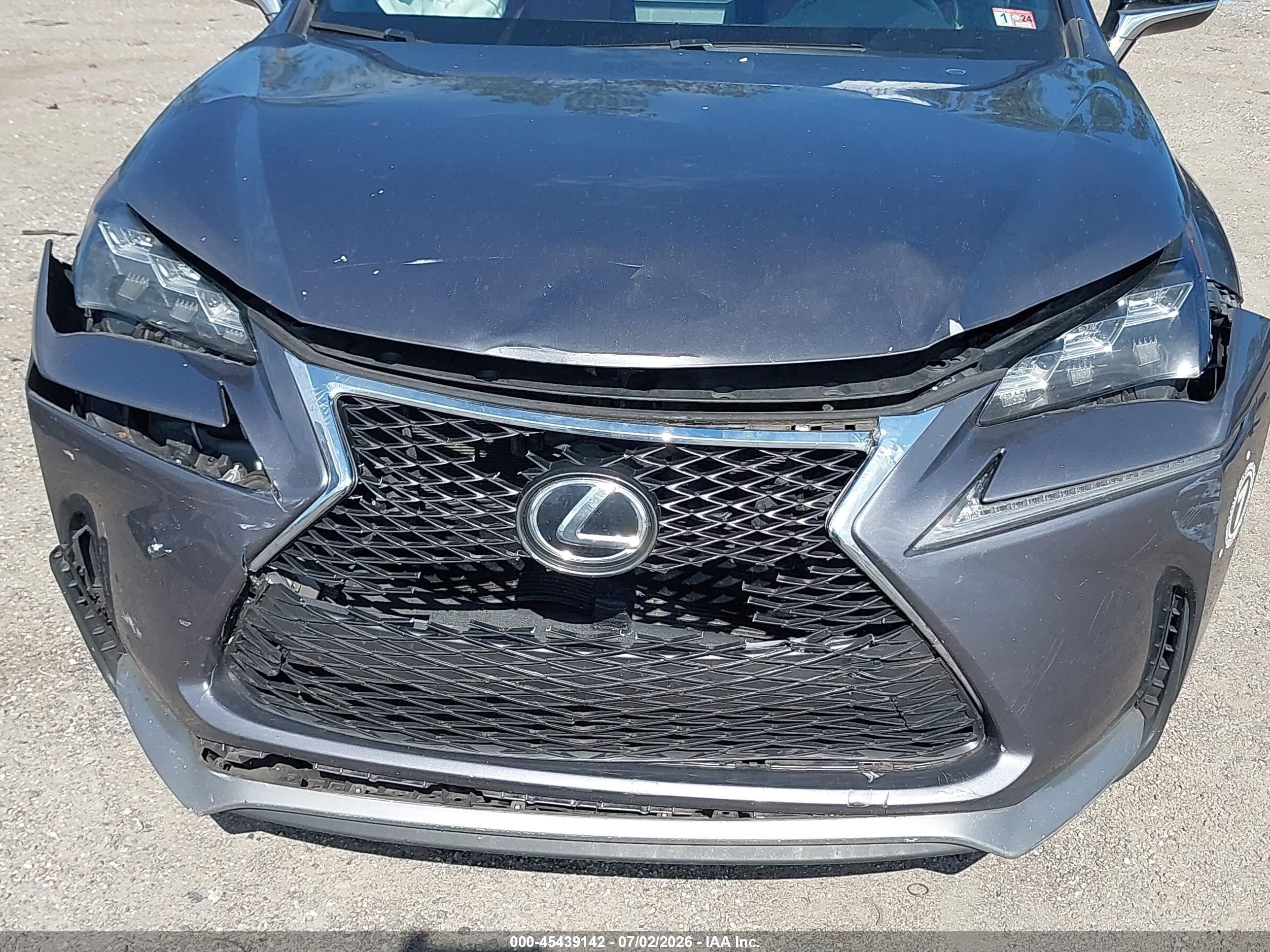 2015 Lexus Nx 200t F Sport Gray vin: JTJBARBZ9F2002071