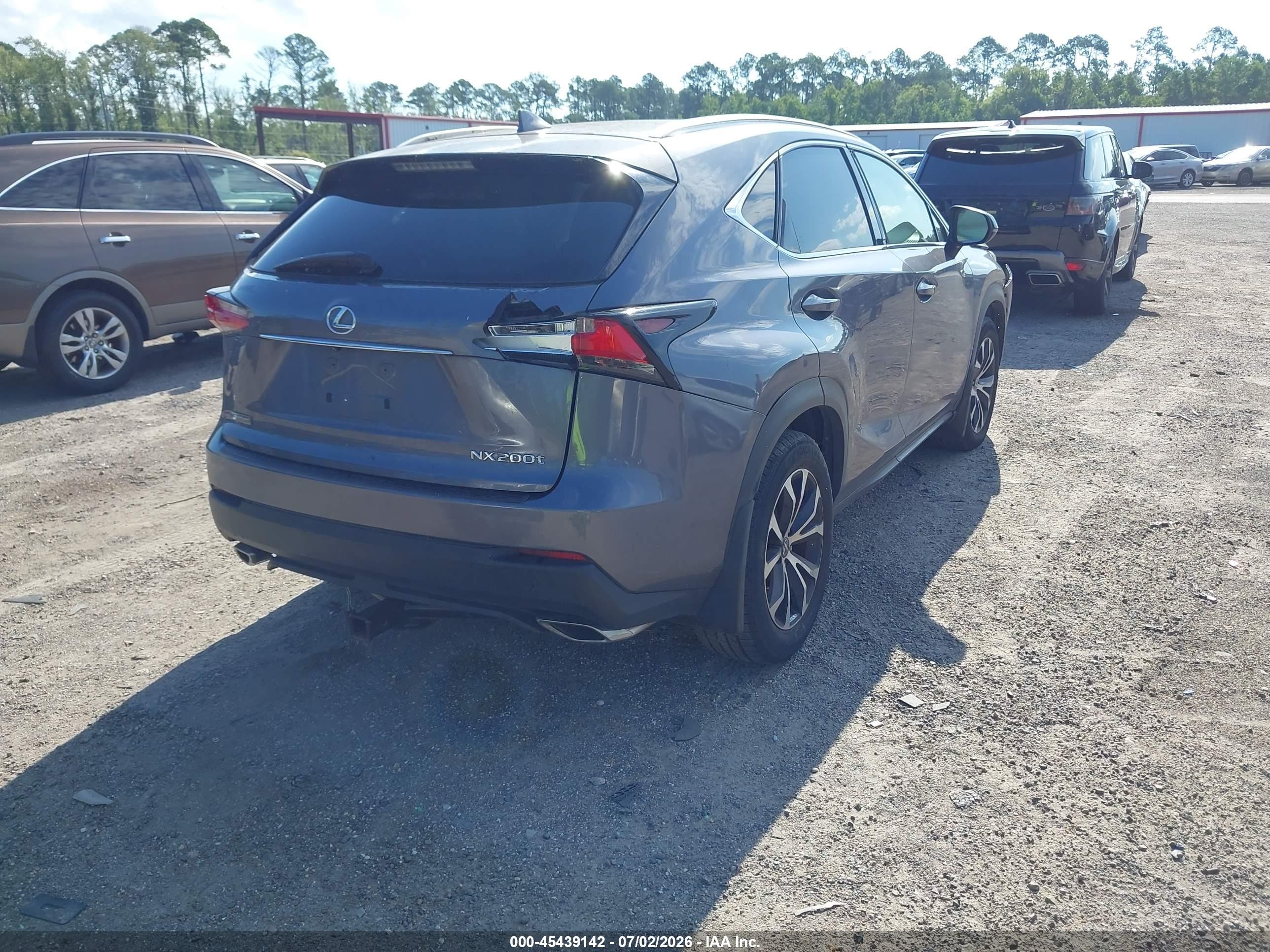 2015 Lexus Nx 200t F Sport Gray vin: JTJBARBZ9F2002071