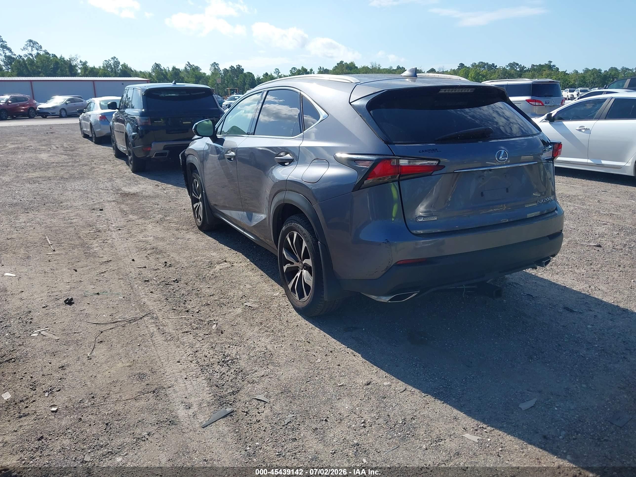 2015 Lexus Nx 200t F Sport Gray vin: JTJBARBZ9F2002071