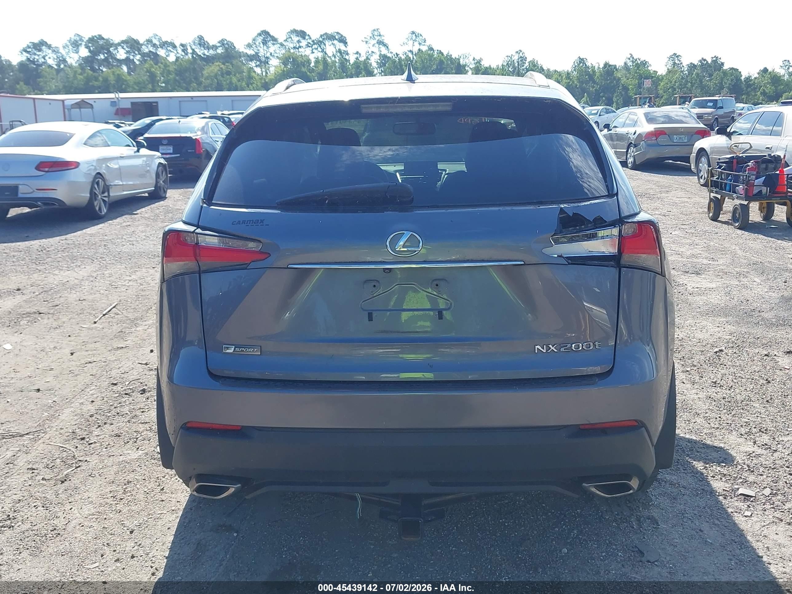 2015 Lexus Nx 200t F Sport Gray vin: JTJBARBZ9F2002071