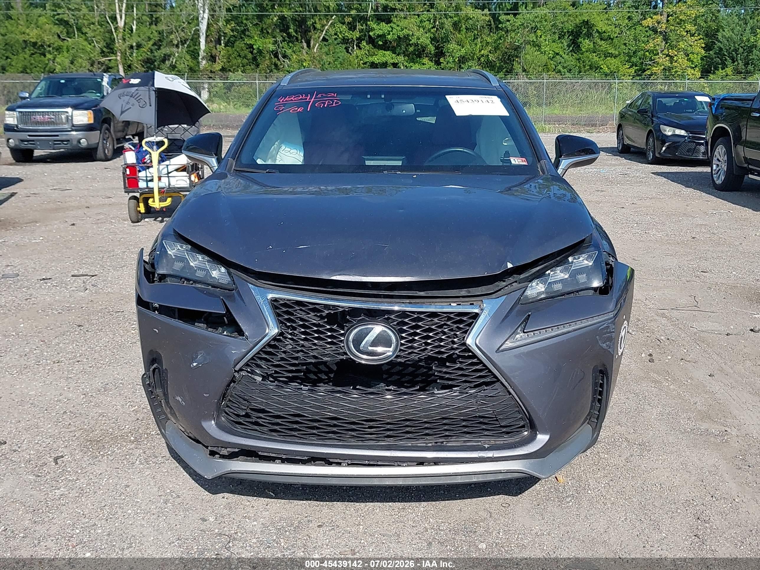 2015 Lexus Nx 200t F Sport Gray vin: JTJBARBZ9F2002071