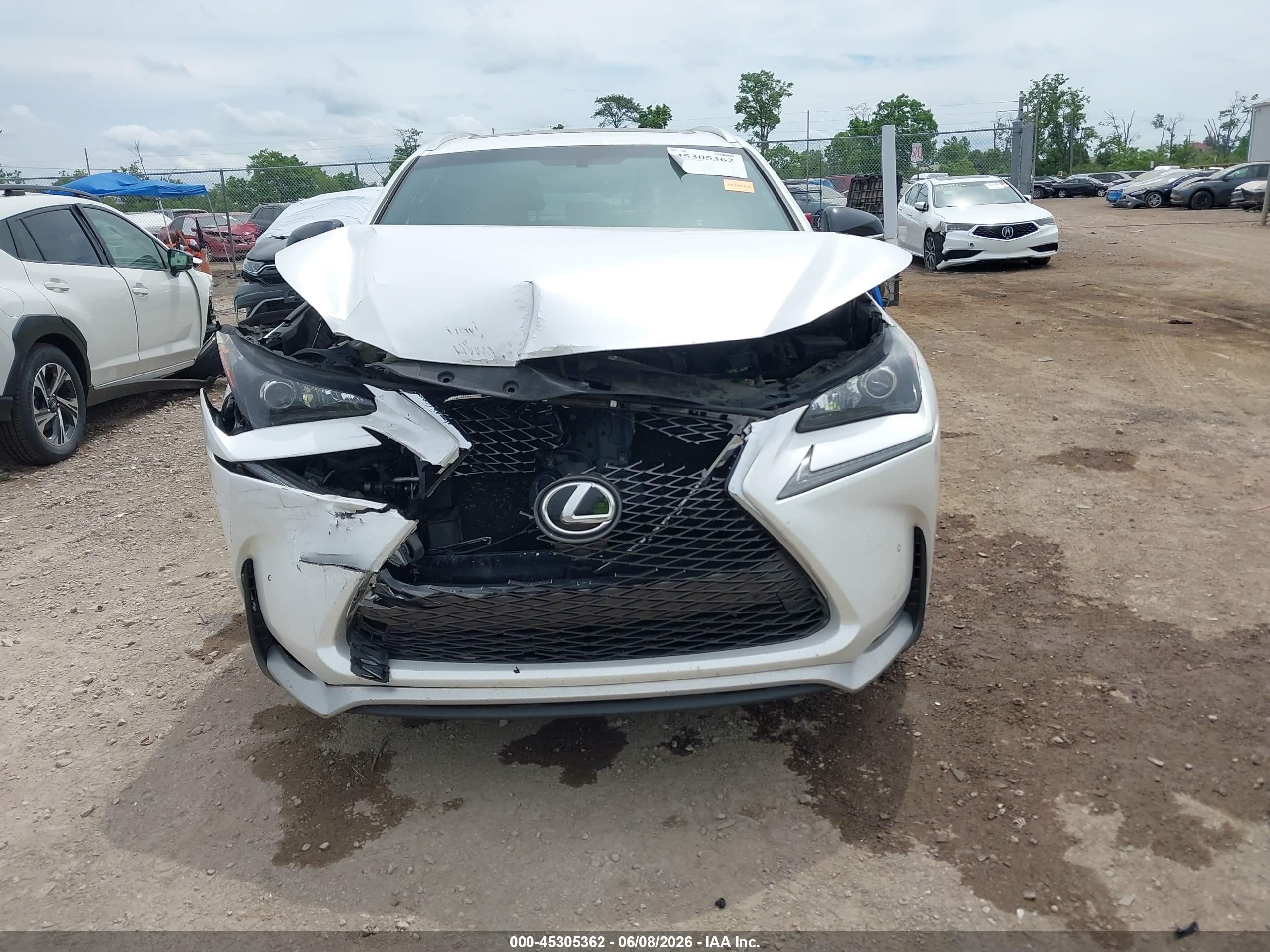 2015 Lexus Nx 200t F Sport White vin: JTJBARBZ9F2003267