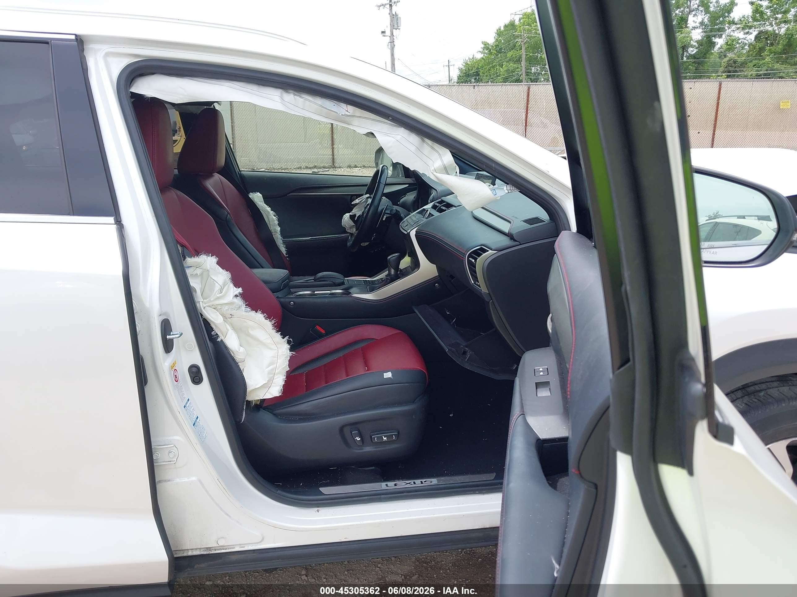 2015 Lexus Nx 200t F Sport White vin: JTJBARBZ9F2003267