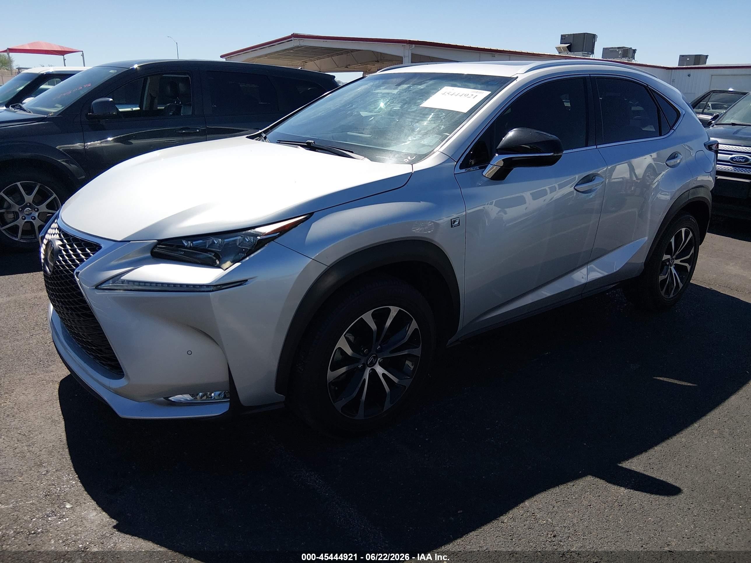 2015 Lexus Nx 200t F Sport Серебряный vin: JTJBARBZ9F2011904