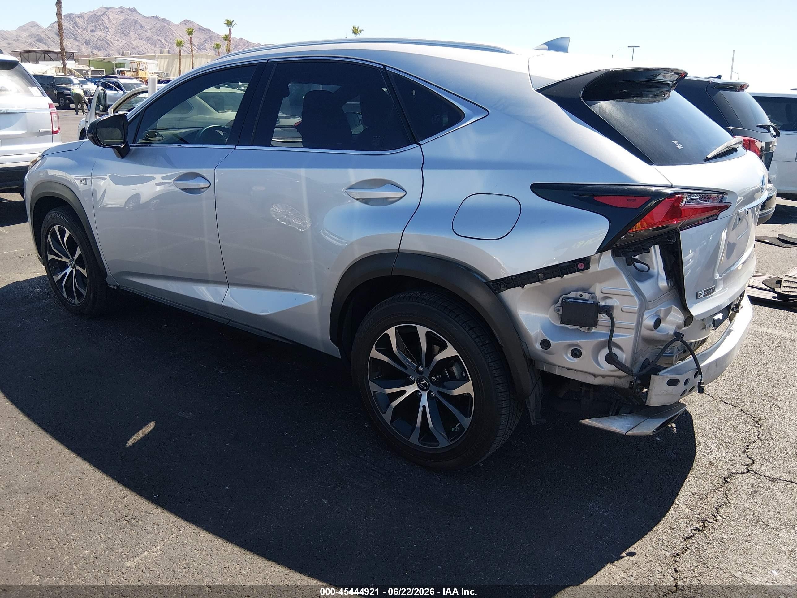 2015 Lexus Nx 200t F Sport Серебряный vin: JTJBARBZ9F2011904