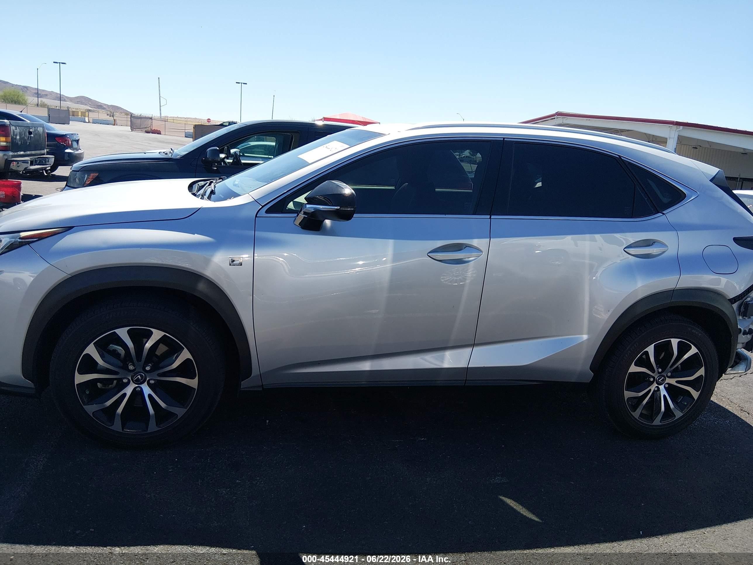 2015 Lexus Nx 200t F Sport Серебряный vin: JTJBARBZ9F2011904