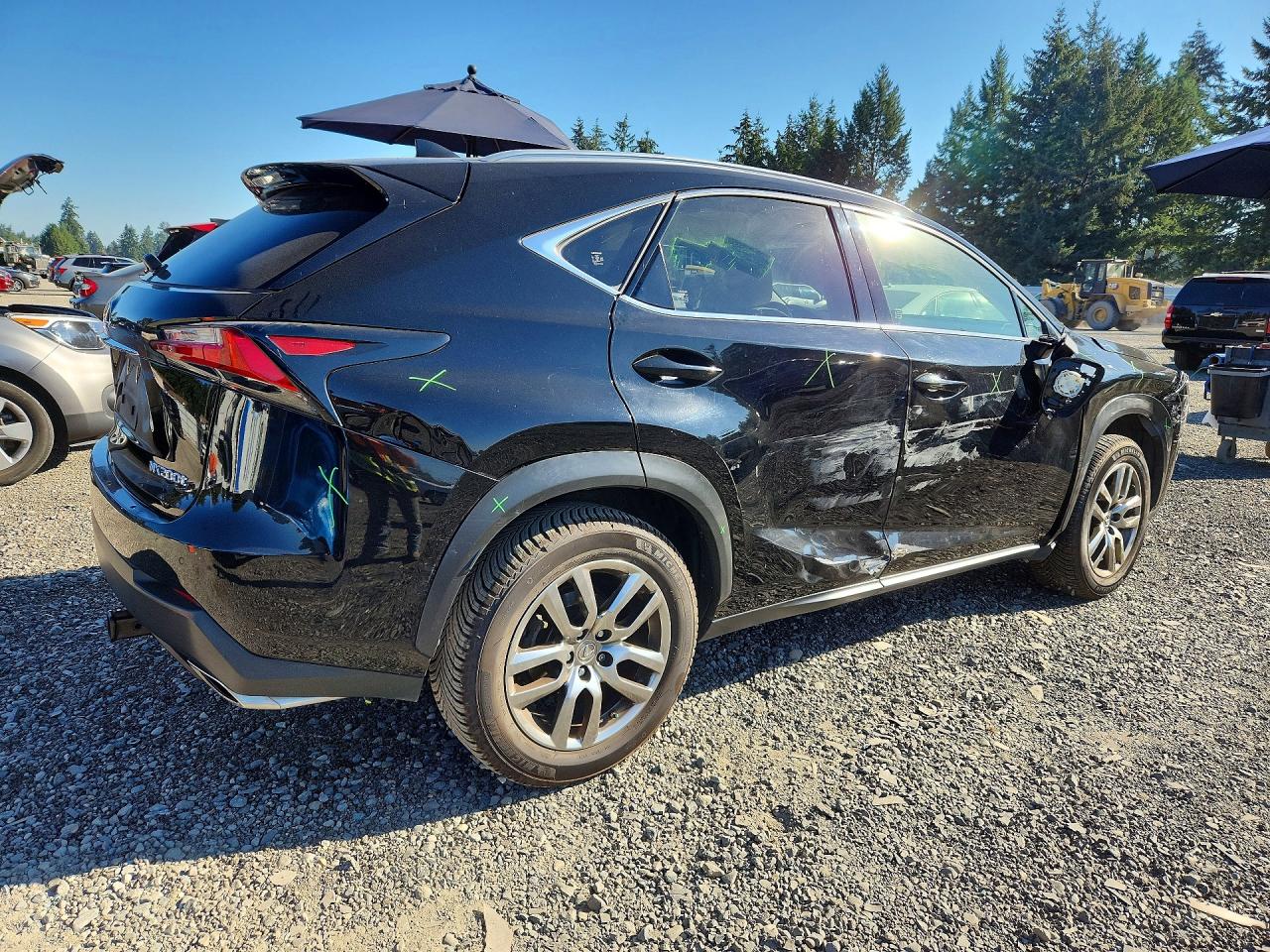 2015 Lexus Nx 200t Black vin: JTJBARBZ9F2021946