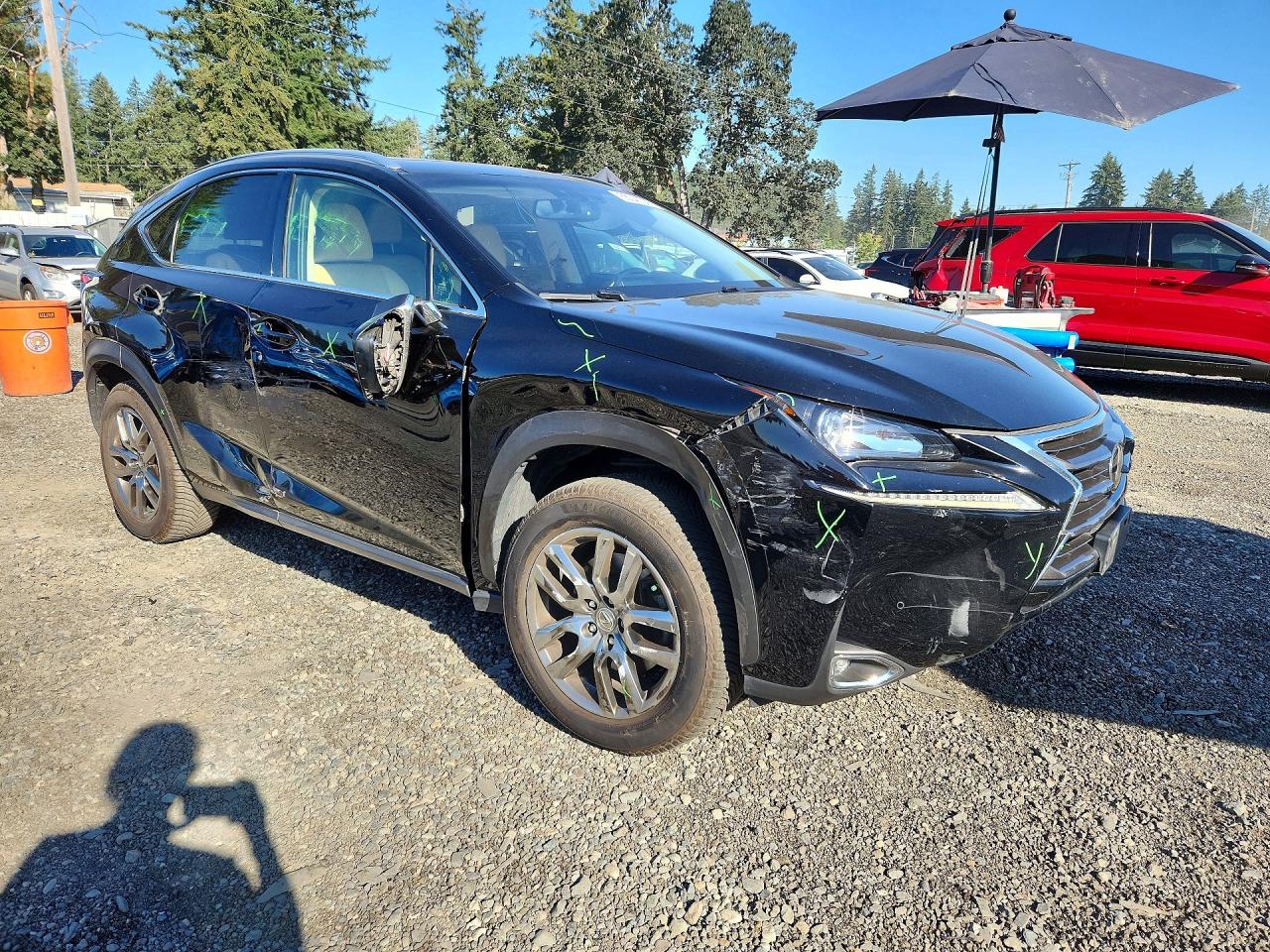 2015 Lexus Nx 200t Black vin: JTJBARBZ9F2021946