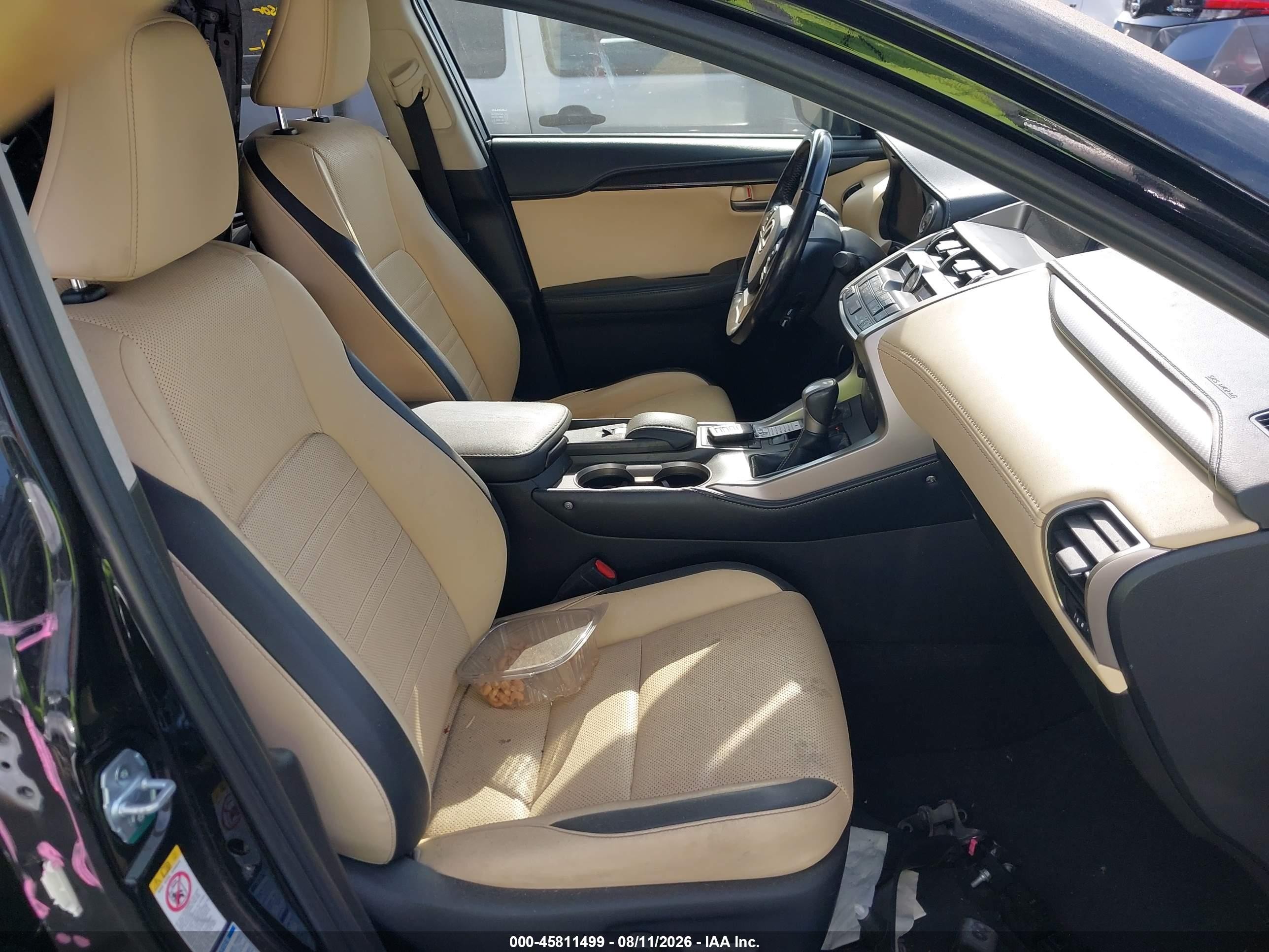 2015 Lexus Nx 200t   Черный vin: JTJBARBZ9F2041257