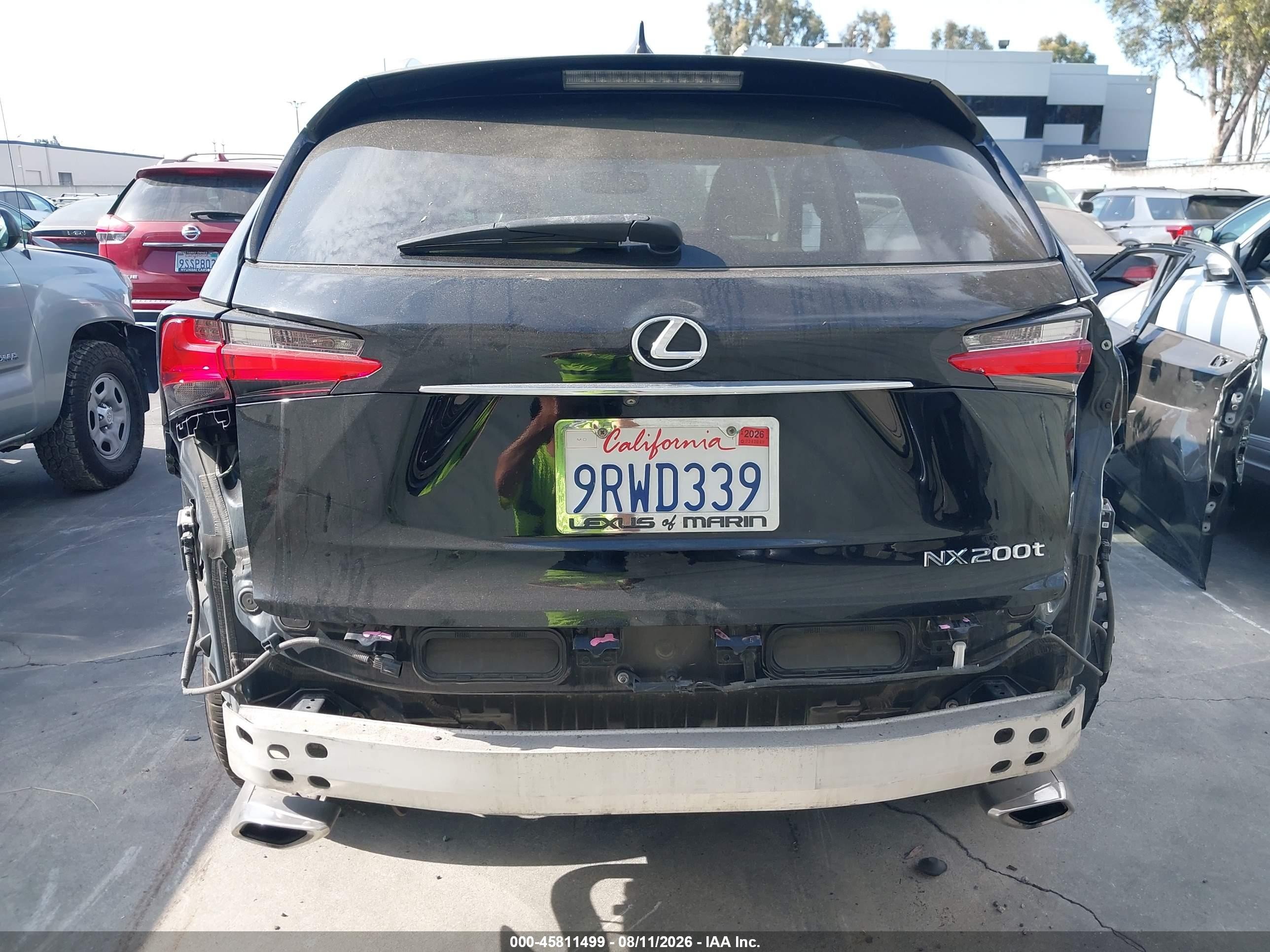 2015 Lexus Nx 200t   Черный vin: JTJBARBZ9F2041257
