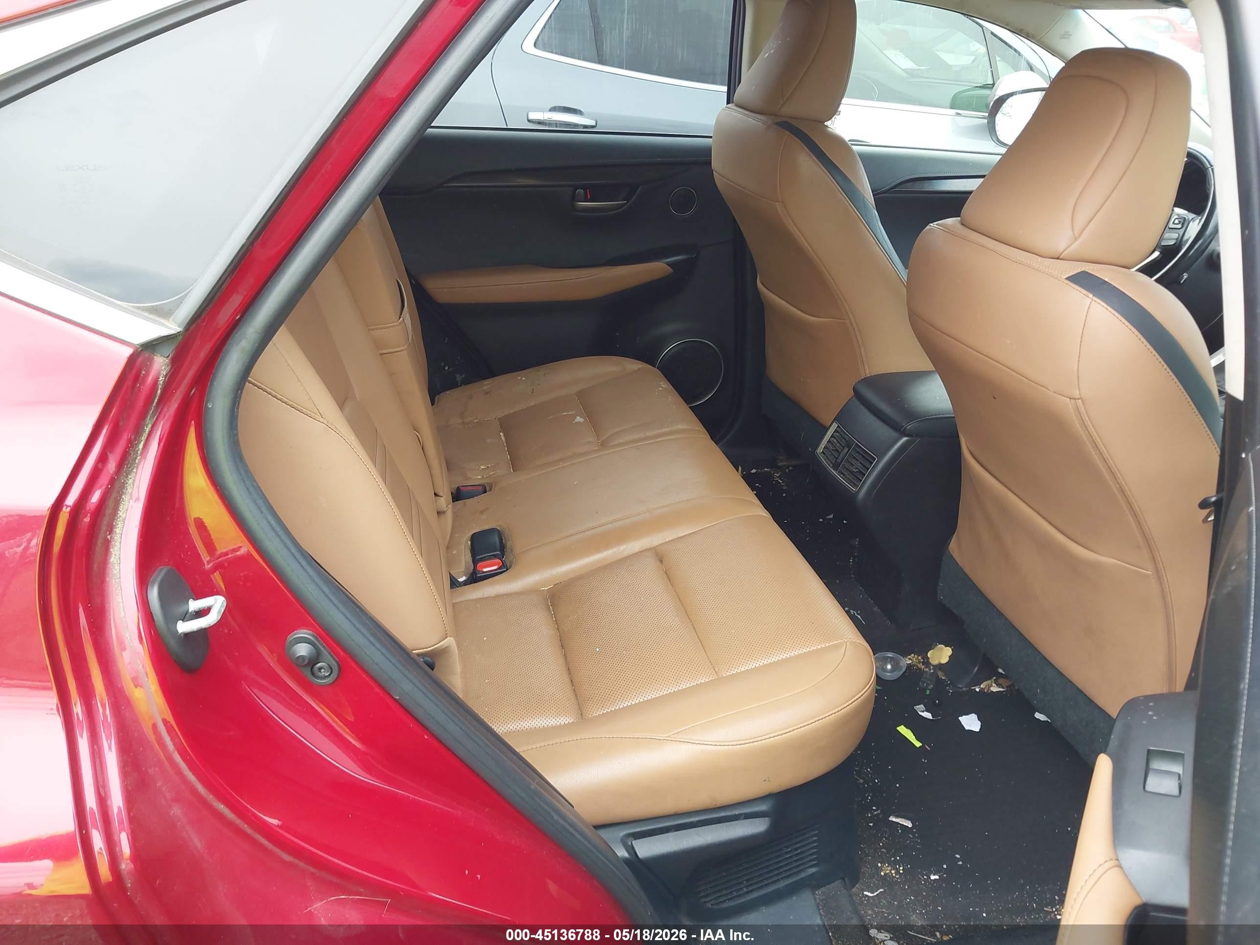 2015 Lexus Nx 200t   Красный vin: JTJBARBZXF2011426